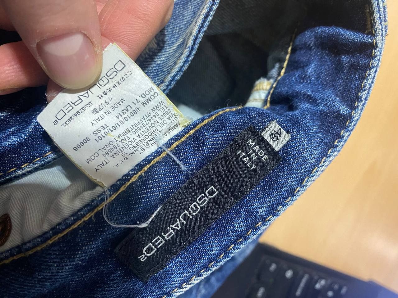 Dsquared2 DSQUARED2 Distressed Cropped Skinny Denim Jeans (48/32) Size US 32 / EU 48 - 6 Thumbnail
