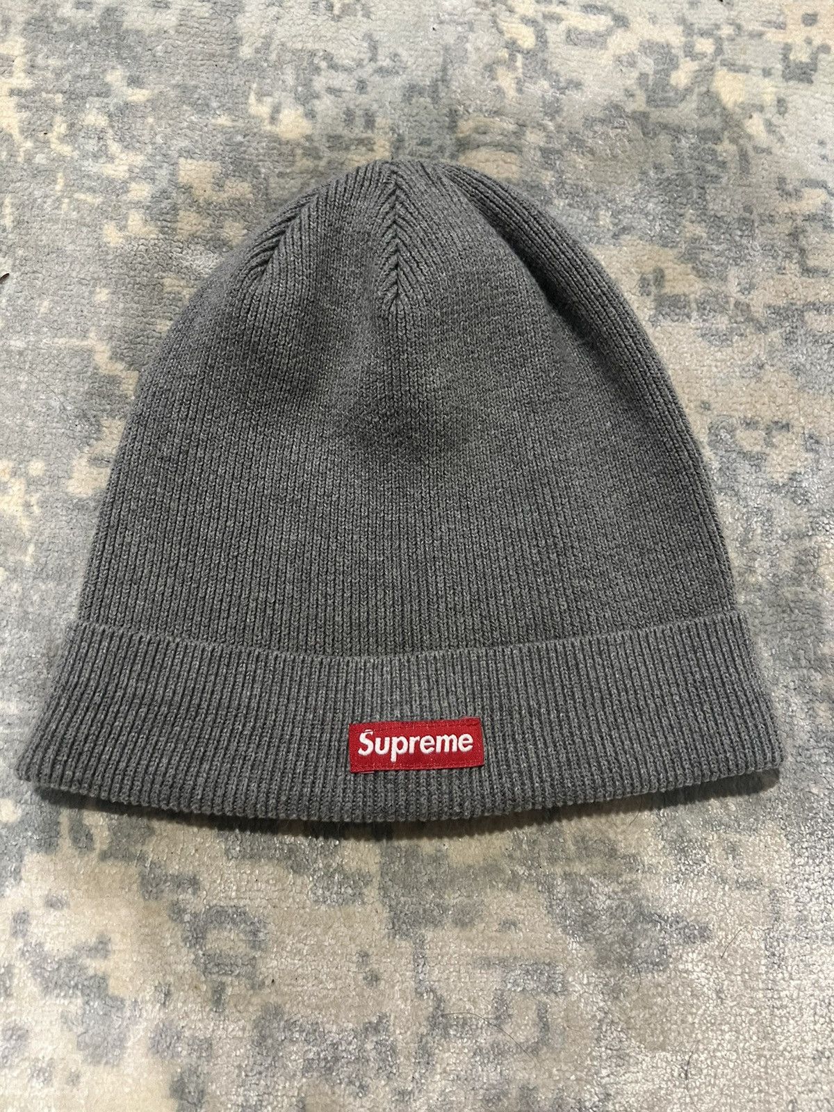 Supreme Supreme Mini Box Logo Solid Beanie SS15 Heather Grey Grailed