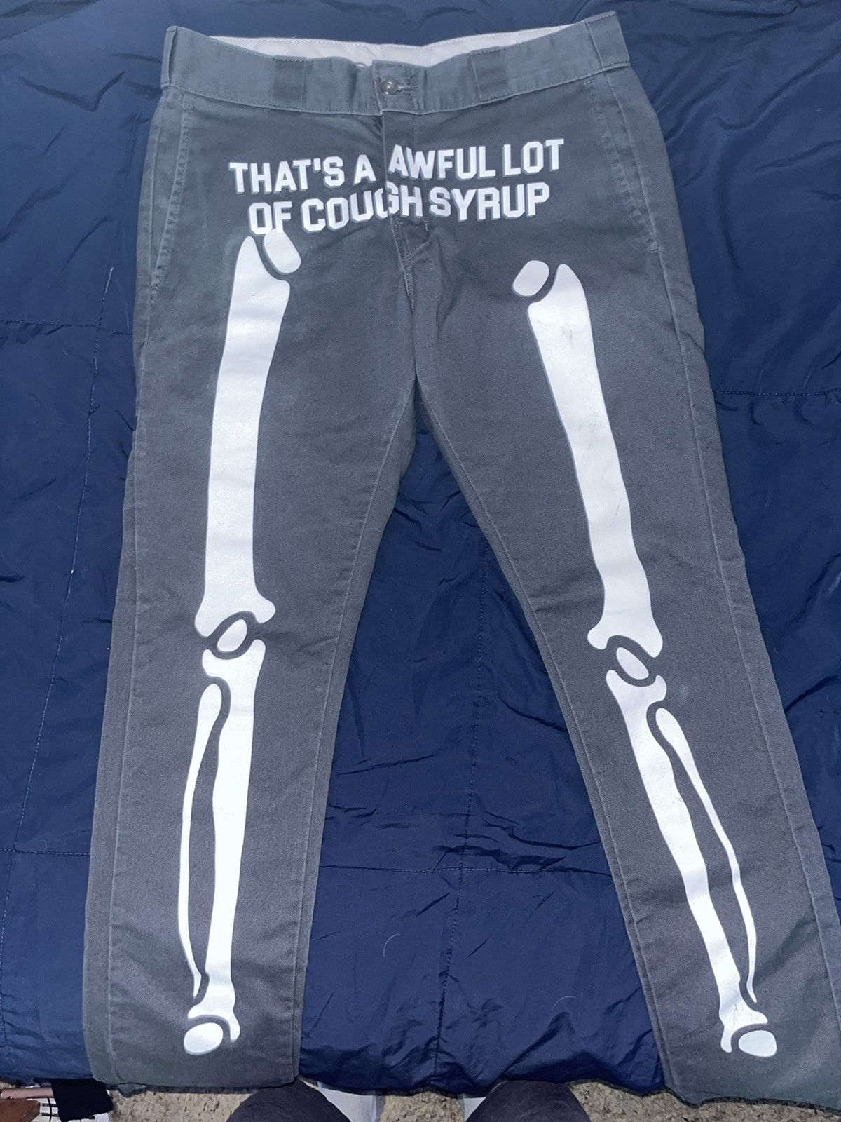 Streetwear That's a Awful Lot of Cough Syrup Skeleton Dickies