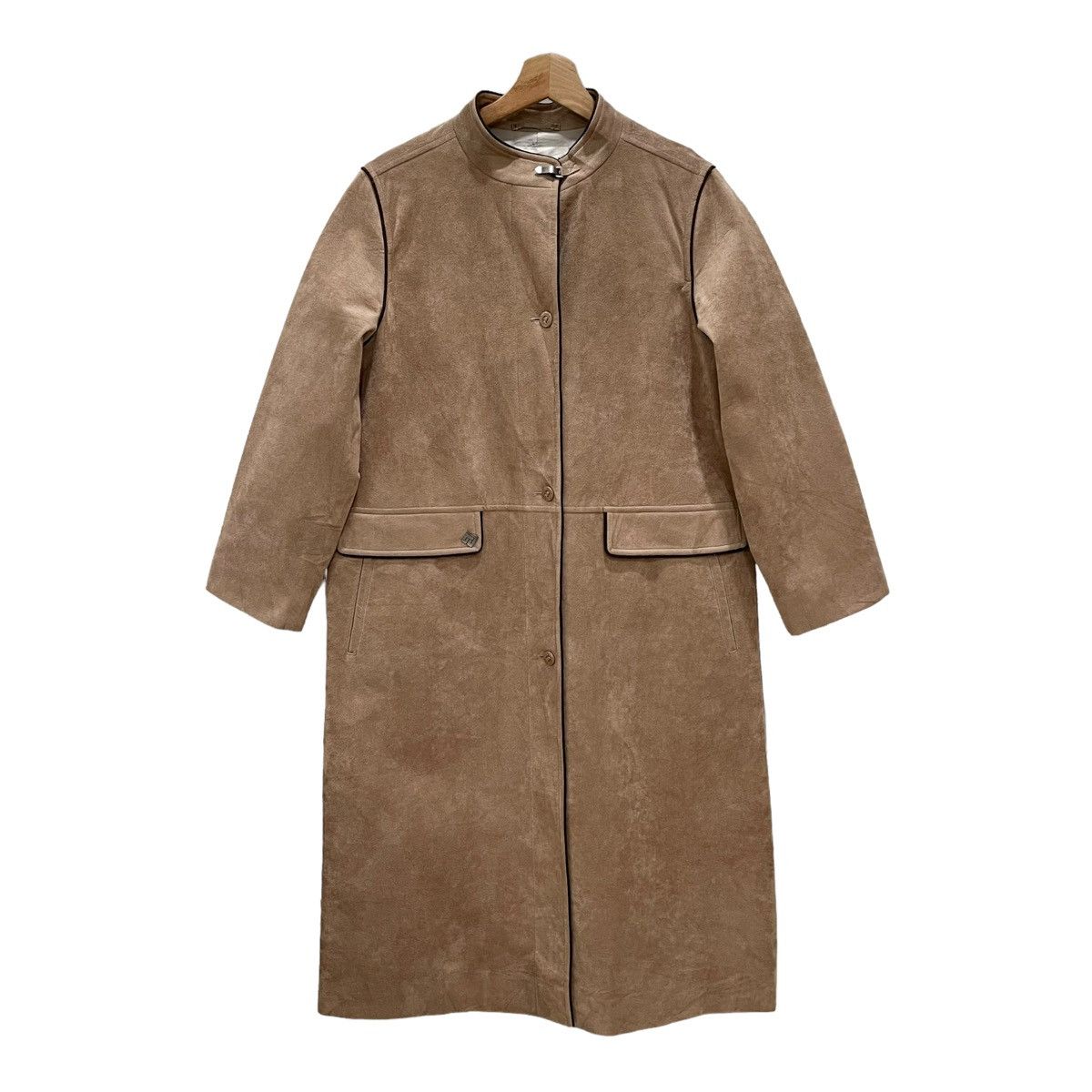 Pierre Balmain Cupro Fabric Trench Coat Jacket