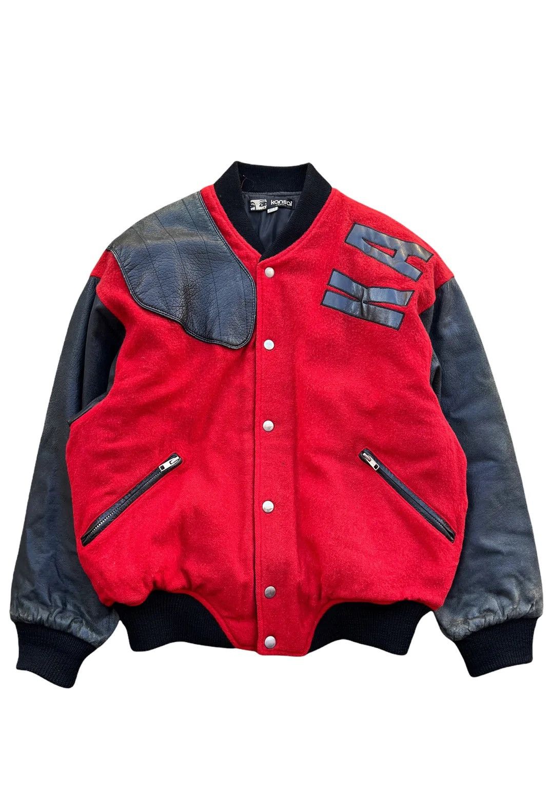 Kansai Yamamoto 1980’s Patchwork Varsity Bomber Size US L / EU 52-54 / 3 - 1 Thumbnail