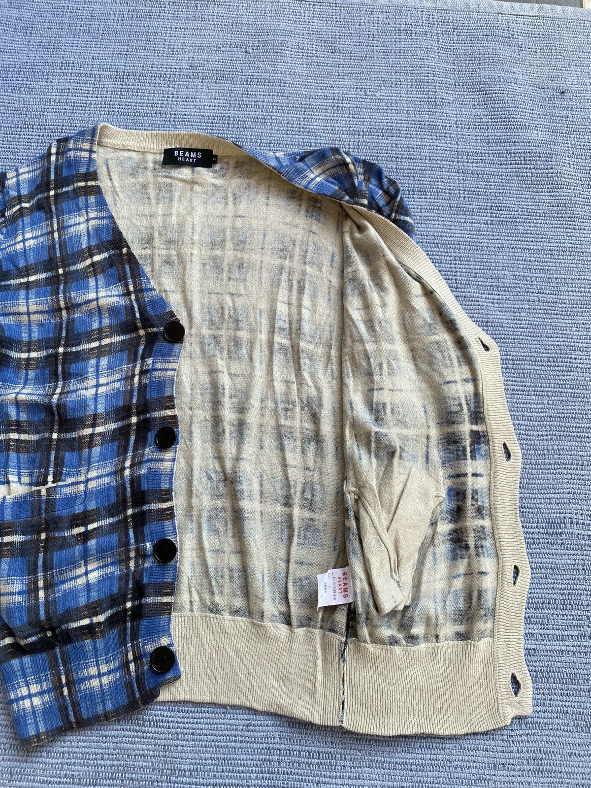 Beams Plus blue checked printed beams heart Size US S / EU 44-46 / 1 - 4 Thumbnail