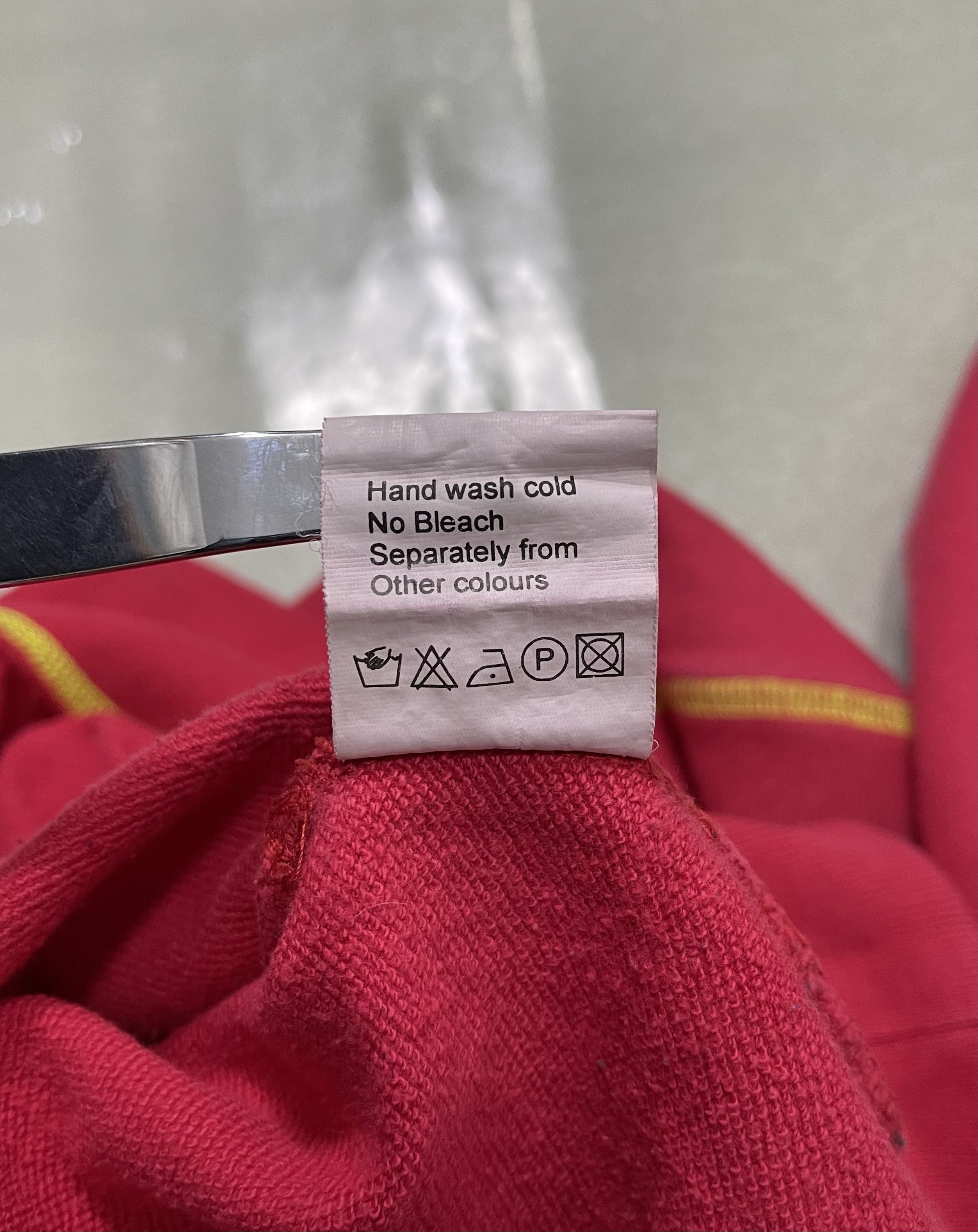Walter Van Beirendonck W&LT Neon Red Lightning Bolt Logo Pullover Hoodie Size US M / EU 48-50 / 2 - 11 Thumbnail