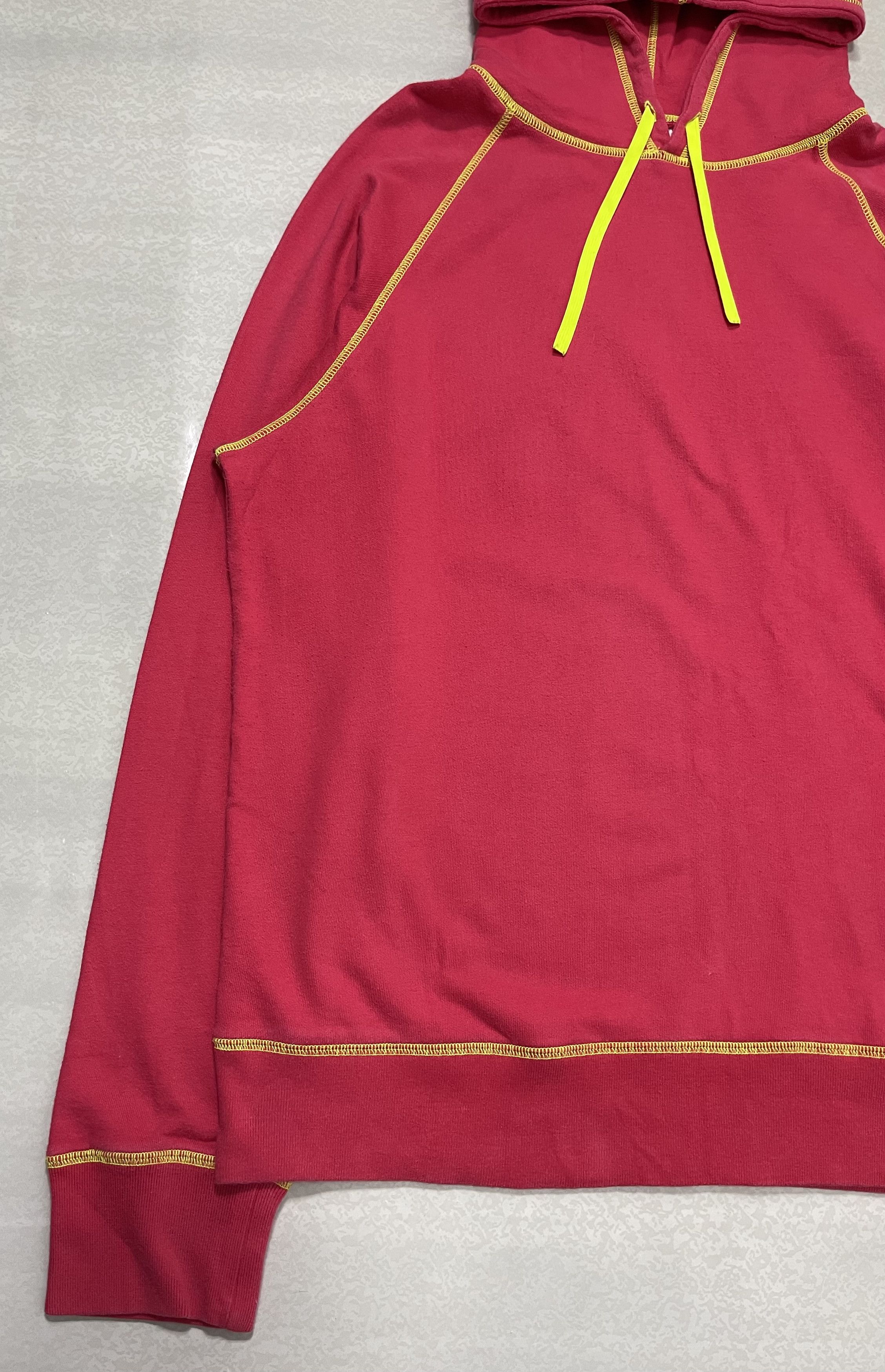 Walter Van Beirendonck W&LT Neon Red Lightning Bolt Logo Pullover Hoodie Size US M / EU 48-50 / 2 - 4 Thumbnail