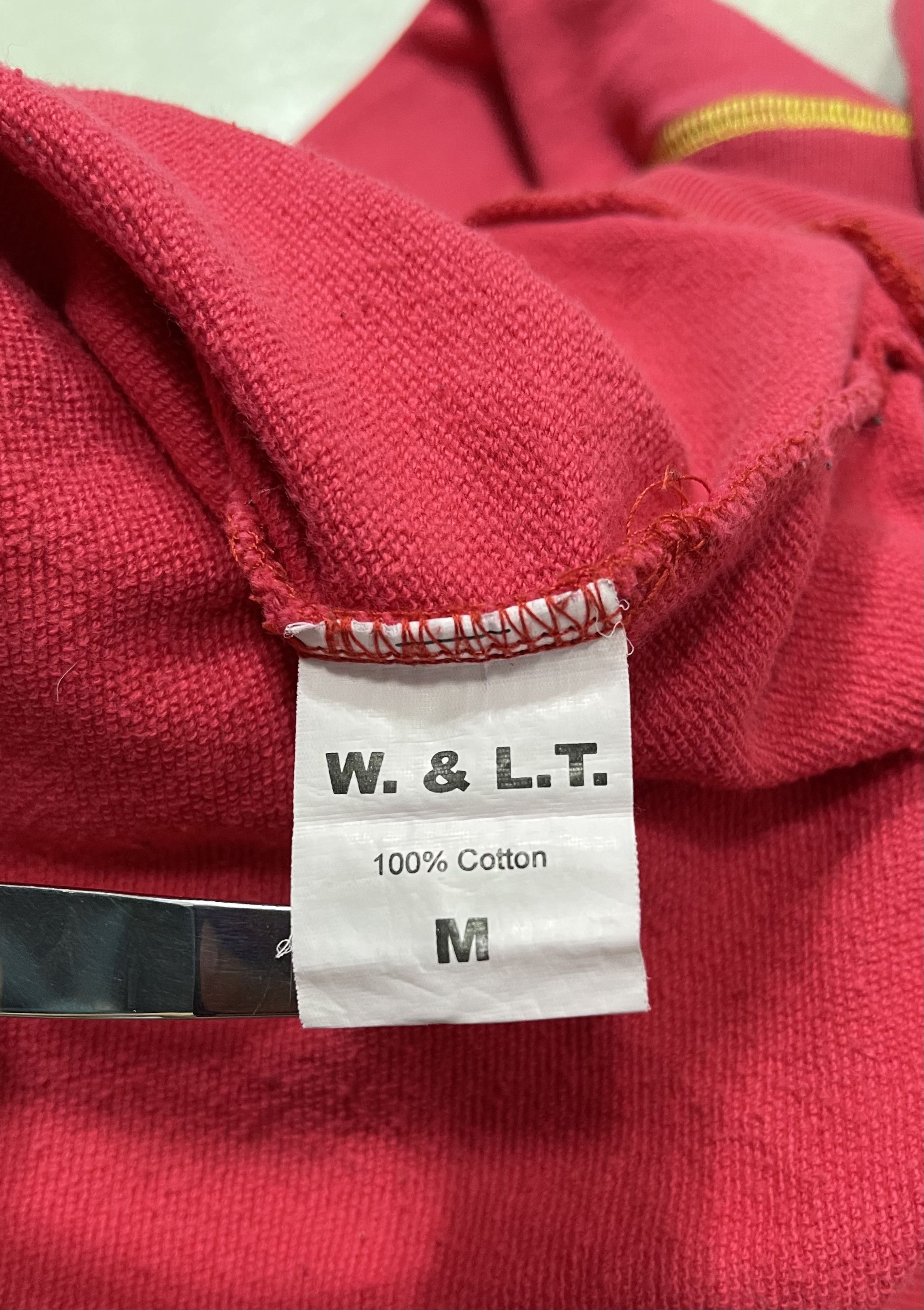 Walter Van Beirendonck W&LT Neon Red Lightning Bolt Logo Pullover Hoodie Size US M / EU 48-50 / 2 - 10 Thumbnail
