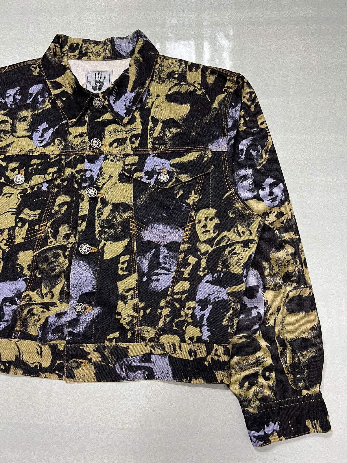 Jean Paul Gaultier Jean Paul Gaultier - F/W 92’ Faces Denim Trucker Jacket Size US M / EU 48-50 / 2 - 6 Thumbnail