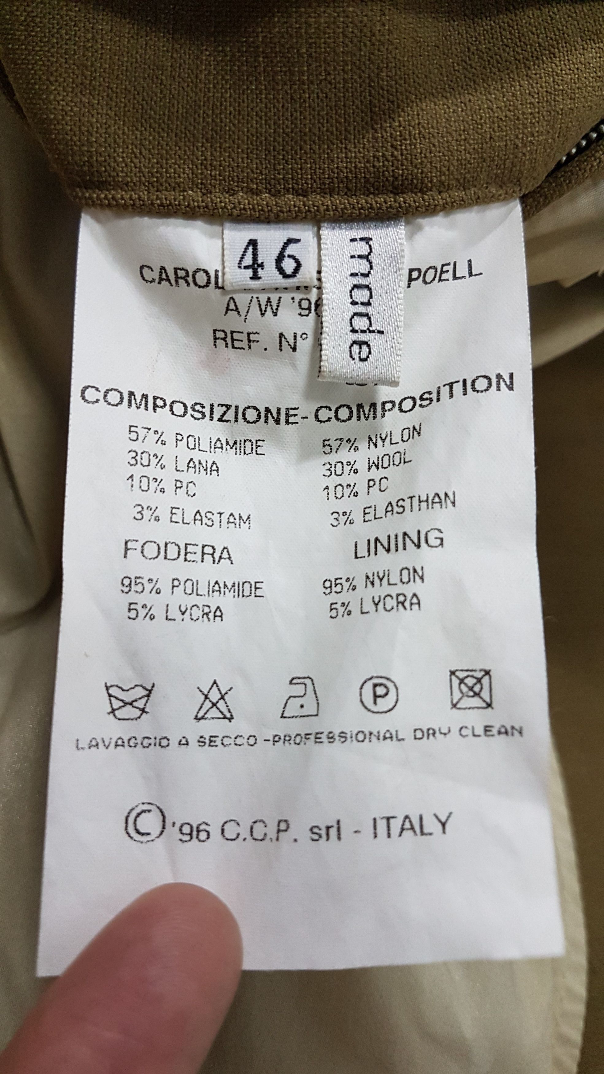 Carol Christian Poell CCP A/W ’96-’97 Ref. 0170 Wool Overlock Jacket Size US S / EU 44-46 / 1 - 19 Thumbnail
