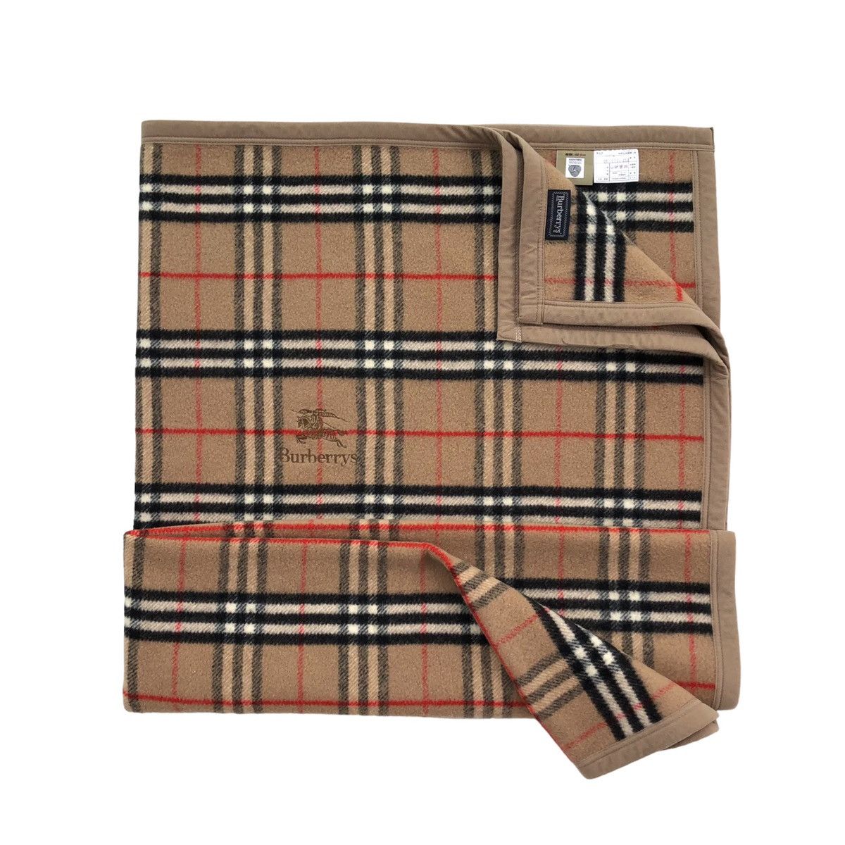 Burberry Authentic Burberrys Nova Check Blanket Sheet 100% Wool 🇯🇵 Size ONE SIZE - 2 Thumbnail