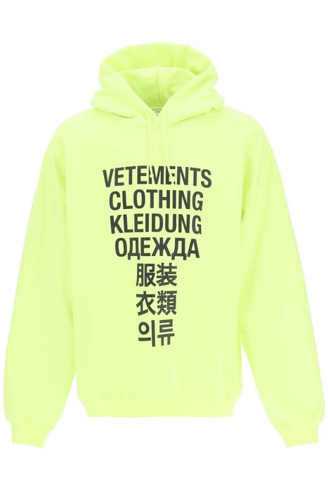 Vetements Vetements translation logo print hoodie Grailed