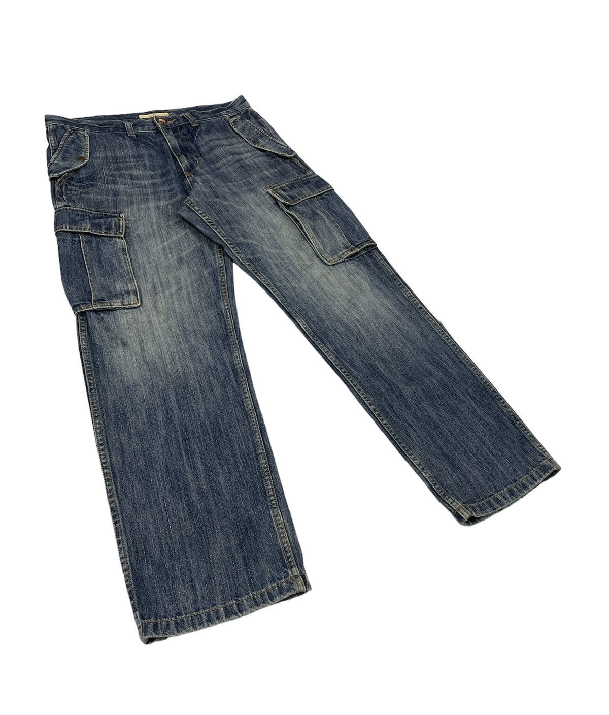 Global Work Vintage Global Work Japan Cargo Jeans Size US 34 / EU 50 - 3 Thumbnail