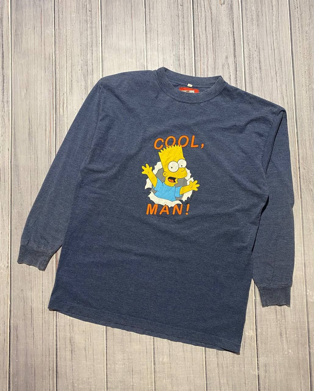The Simpsons Vintage The Simpson 1999 T-Shirt Bart Cool Man Long Sleeve Size US L / EU 52-54 / 3 - 1 Thumbnail
