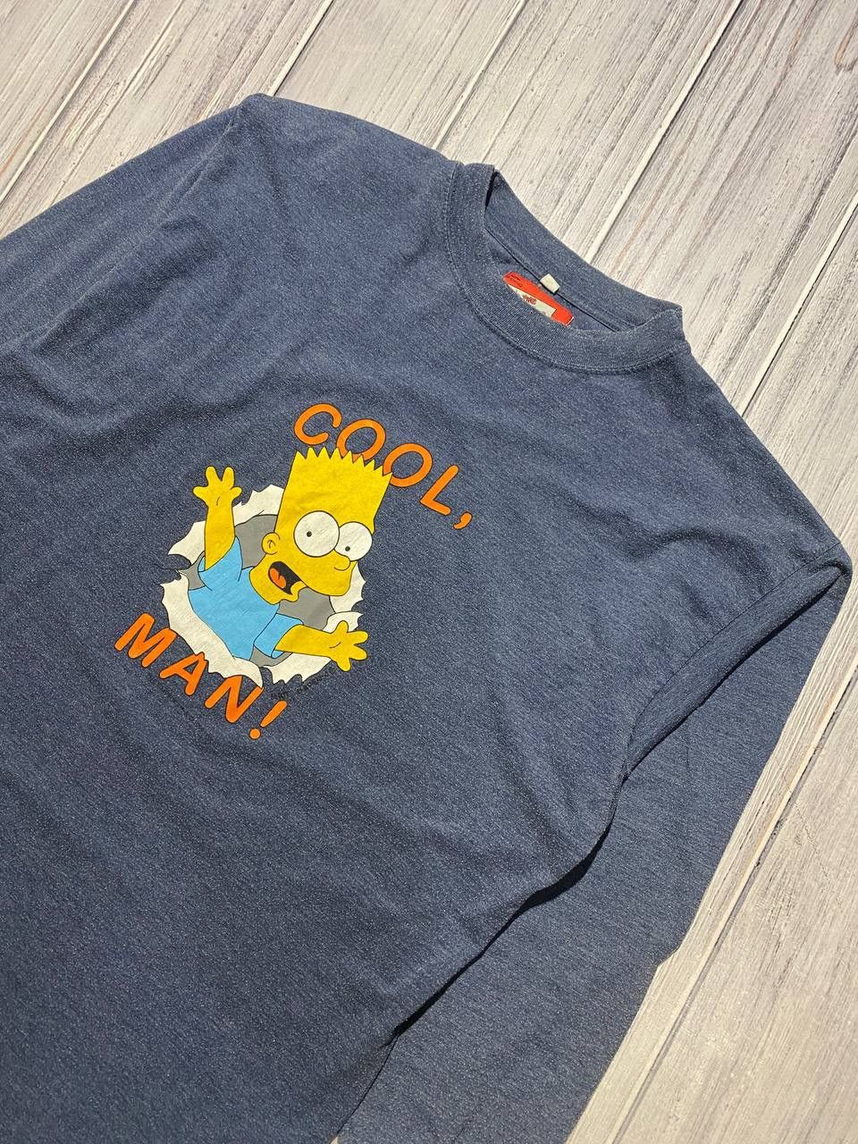 The Simpsons Vintage The Simpson 1999 T-Shirt Bart Cool Man Long Sleeve Size US L / EU 52-54 / 3 - 2 Thumbnail