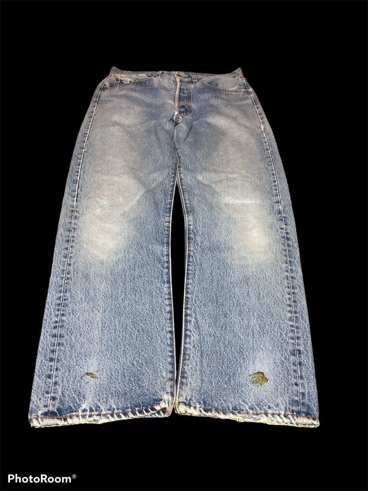 Levi's × Vintage 80s⚡️⚡️LEVIS 501 AGING FADED DENIM Size US 30 / EU 46 - 3 Thumbnail