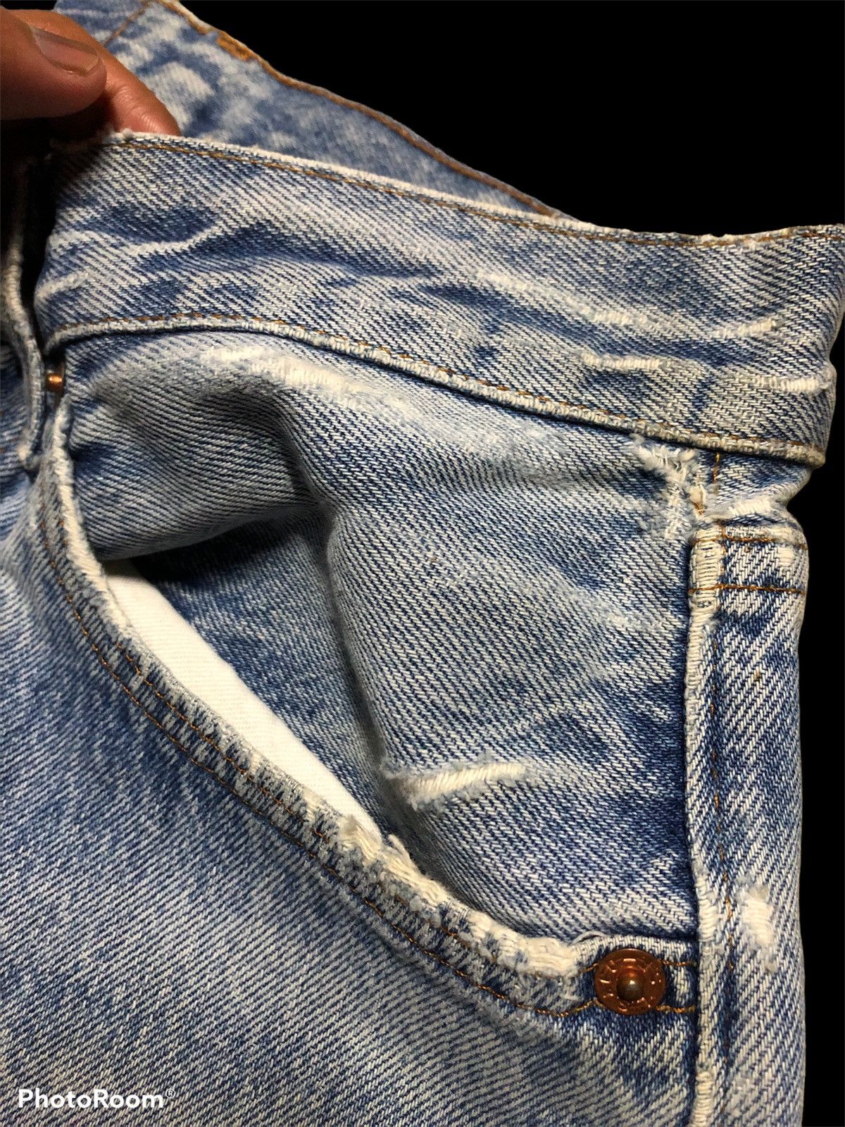 Levi's × Vintage 80s⚡️⚡️LEVIS 501 AGING FADED DENIM Size US 30 / EU 46 - 9 Thumbnail
