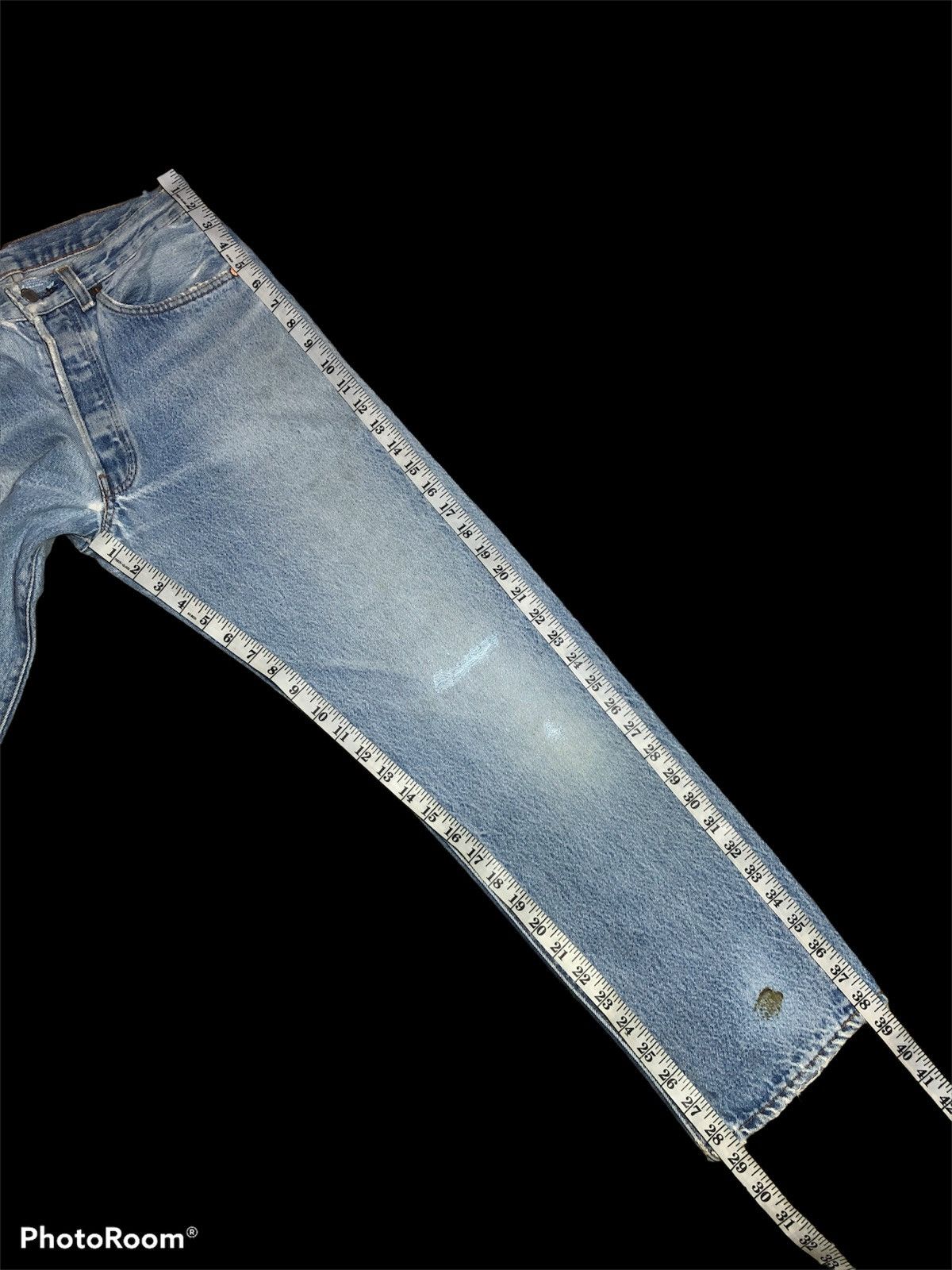 Levi's × Vintage 80s⚡️⚡️LEVIS 501 AGING FADED DENIM Size US 30 / EU 46 - 15 Thumbnail