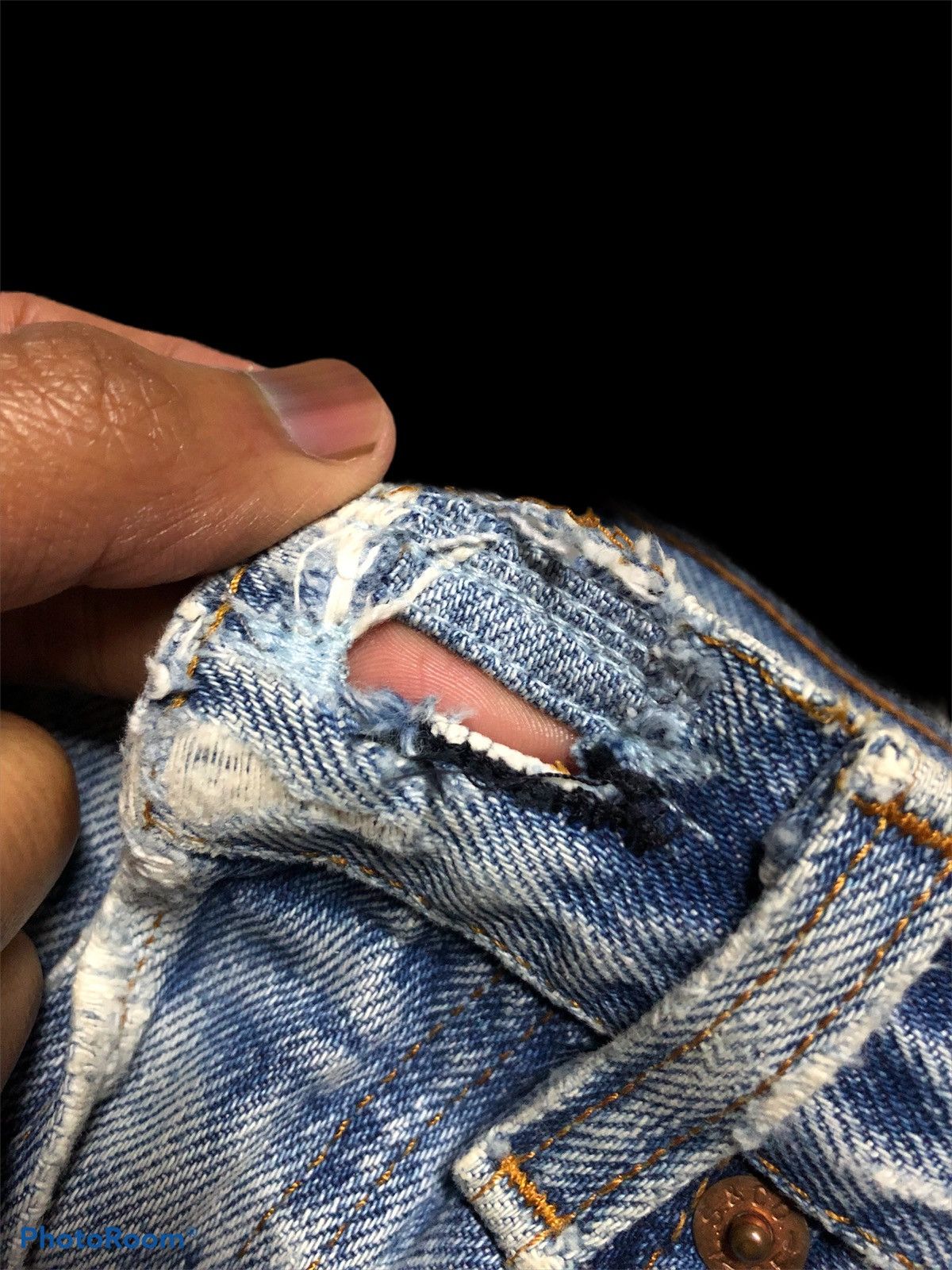 Levi's × Vintage 80s⚡️⚡️LEVIS 501 AGING FADED DENIM Size US 30 / EU 46 - 8 Thumbnail