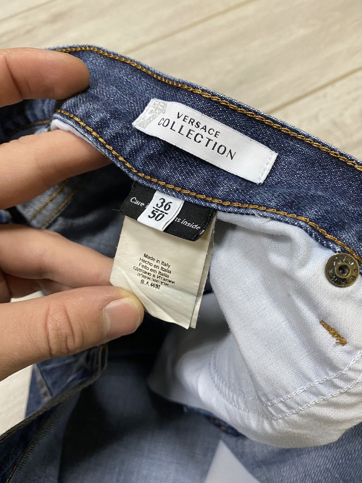 Vintage Versace collection Medusa half head jeans Size US 36 / EU 52 - 10 Thumbnail