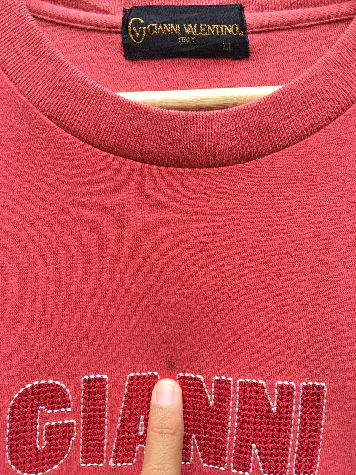 Gianni Valentino Vintage Gianni Valentino Big Logo Spellout Tshirt Size US XL / EU 56 / 4 - 8 Thumbnail
