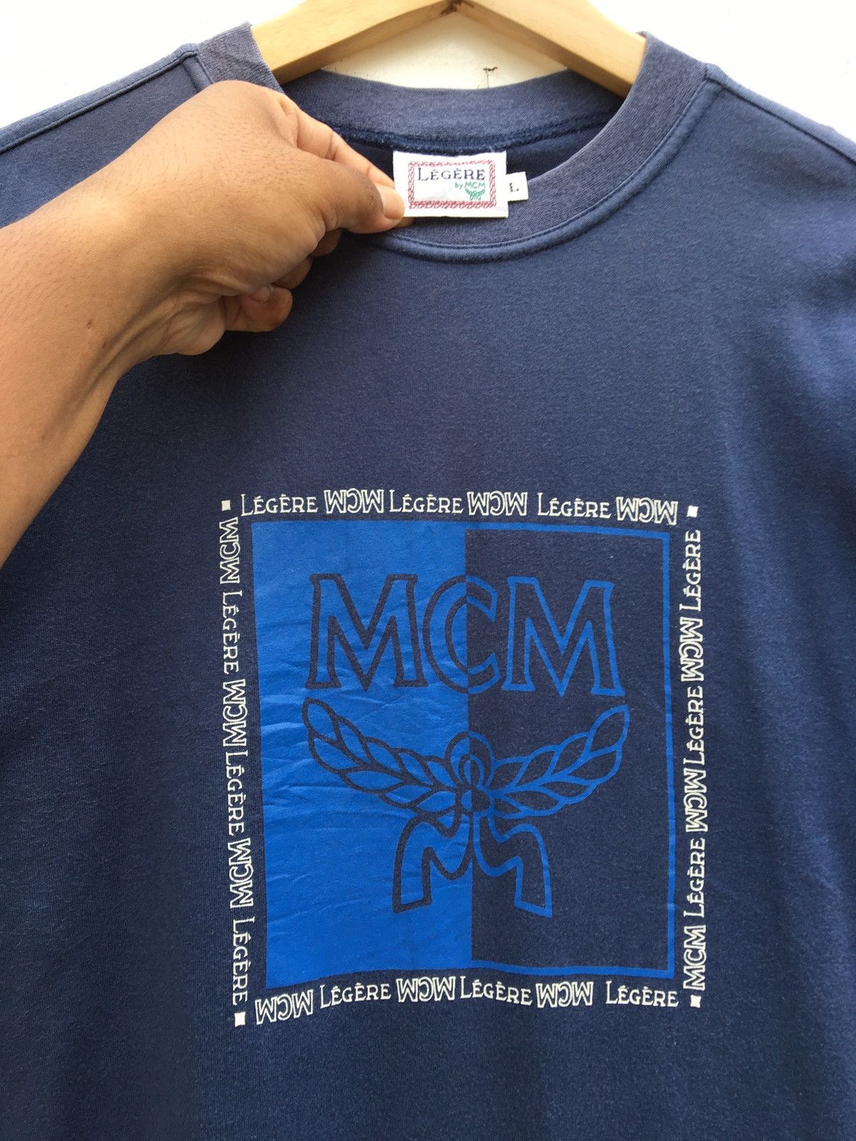 MCM Vintage MCM Big Logo Printed Tshirt Size US L / EU 52-54 / 3 - 7 Thumbnail
