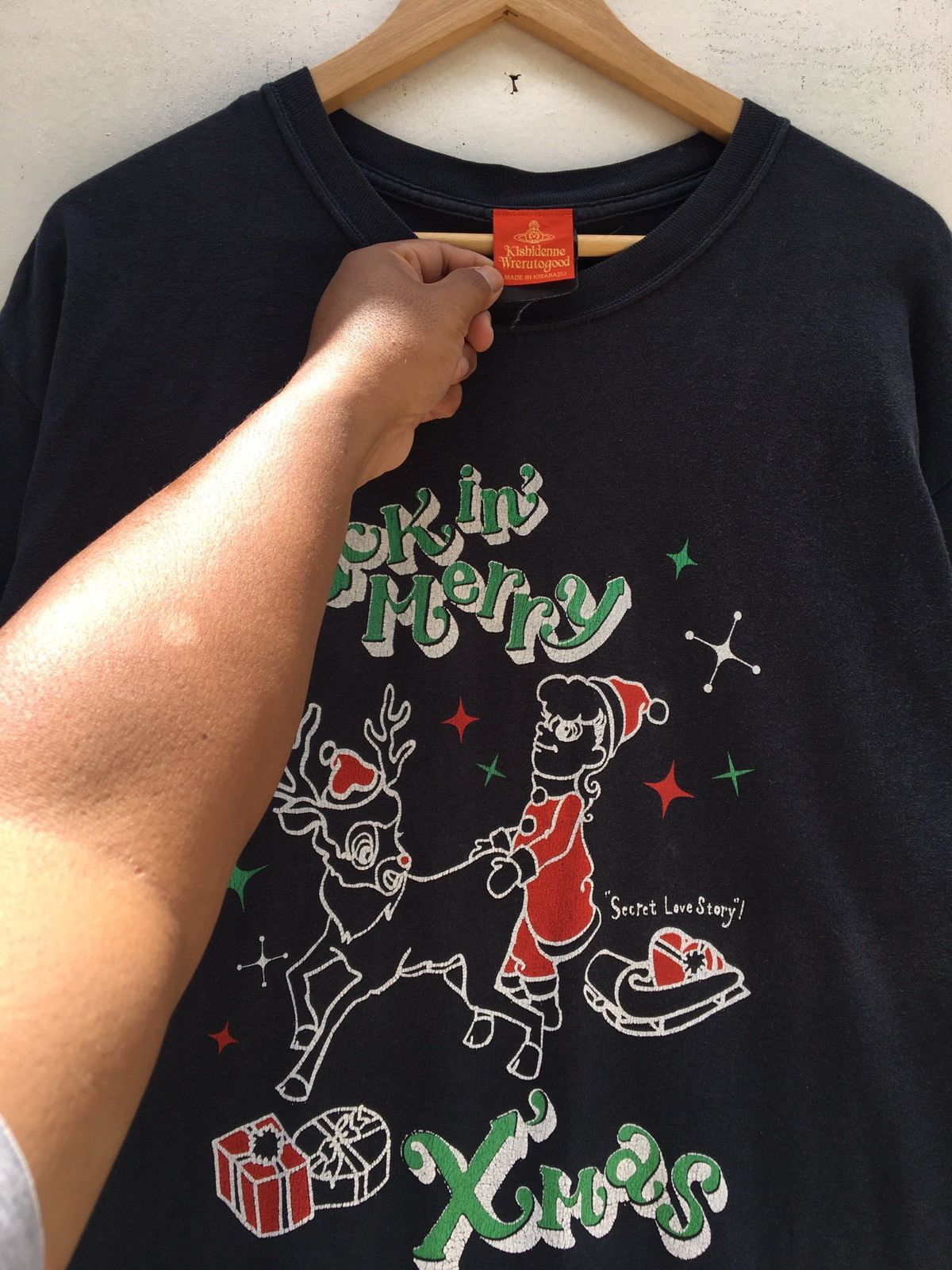 Japanese Brand Japanese Brand Kishidenne Wrerutogood ‘fuck merry” Tee Size US L / EU 52-54 / 3 - 6 Thumbnail