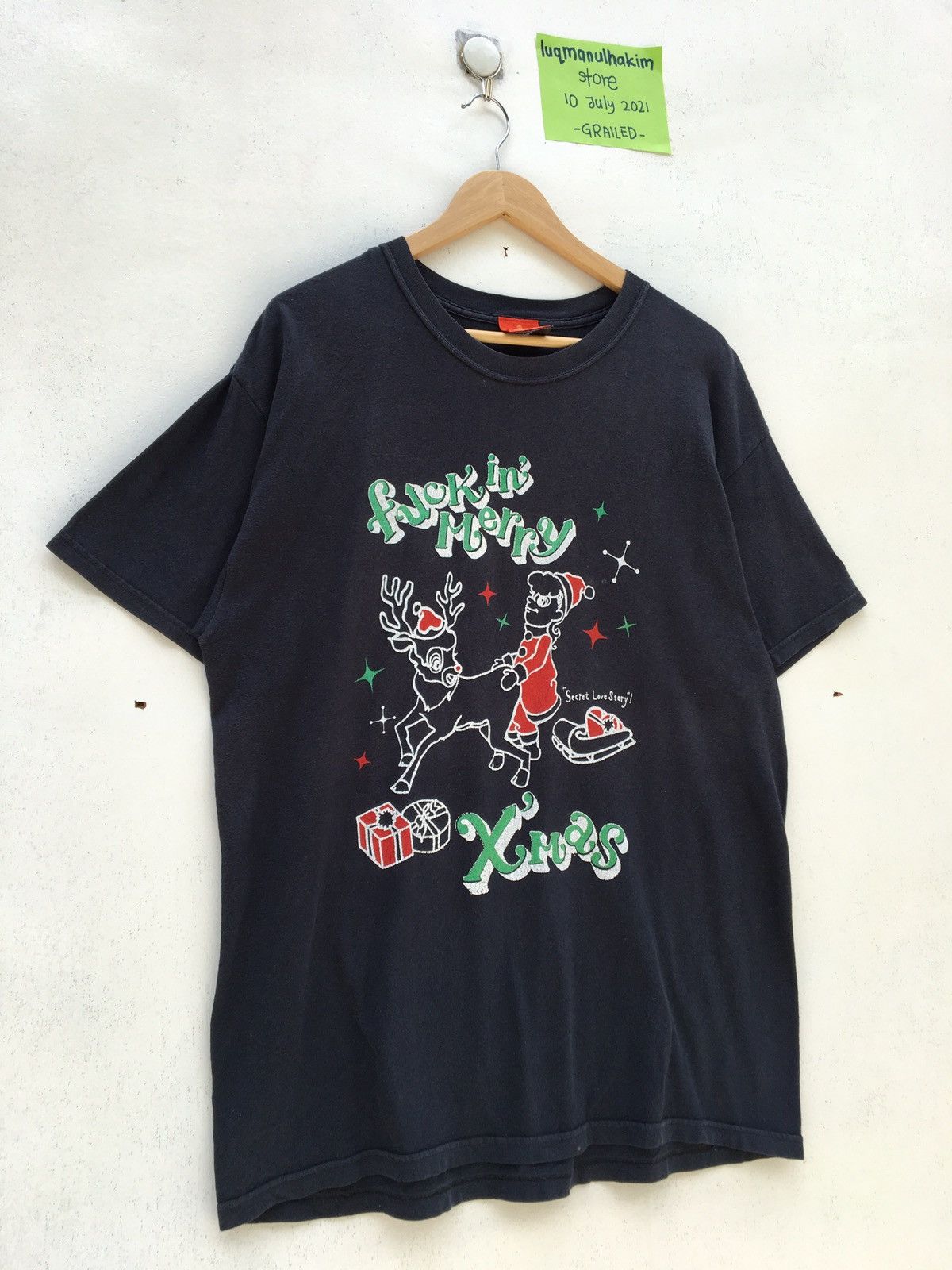 Japanese Brand Japanese Brand Kishidenne Wrerutogood ‘fuck merry” Tee Size US L / EU 52-54 / 3 - 2 Thumbnail