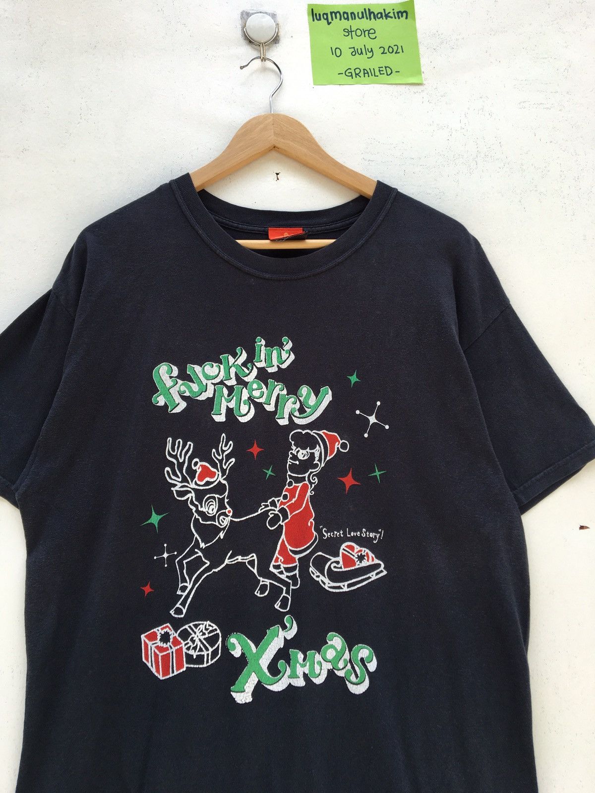 Japanese Brand Japanese Brand Kishidenne Wrerutogood ‘fuck merry” Tee Size US L / EU 52-54 / 3 - 5 Thumbnail