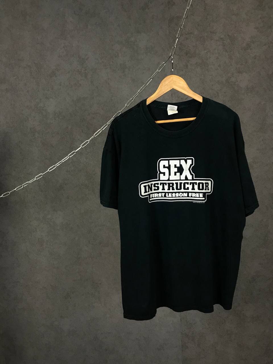 Other Sex Instructor First Lesson Free 2006 vintage humor tee Size US XL / EU 56 / 4 - 1 Thumbnail