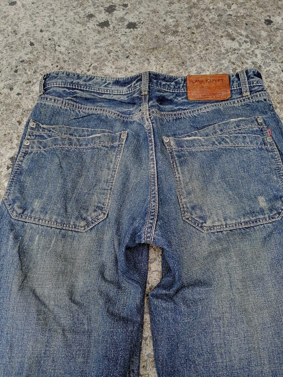 Other Flash Report Distressed Denim Jeans Size US 34 / EU 50 - 2 Thumbnail