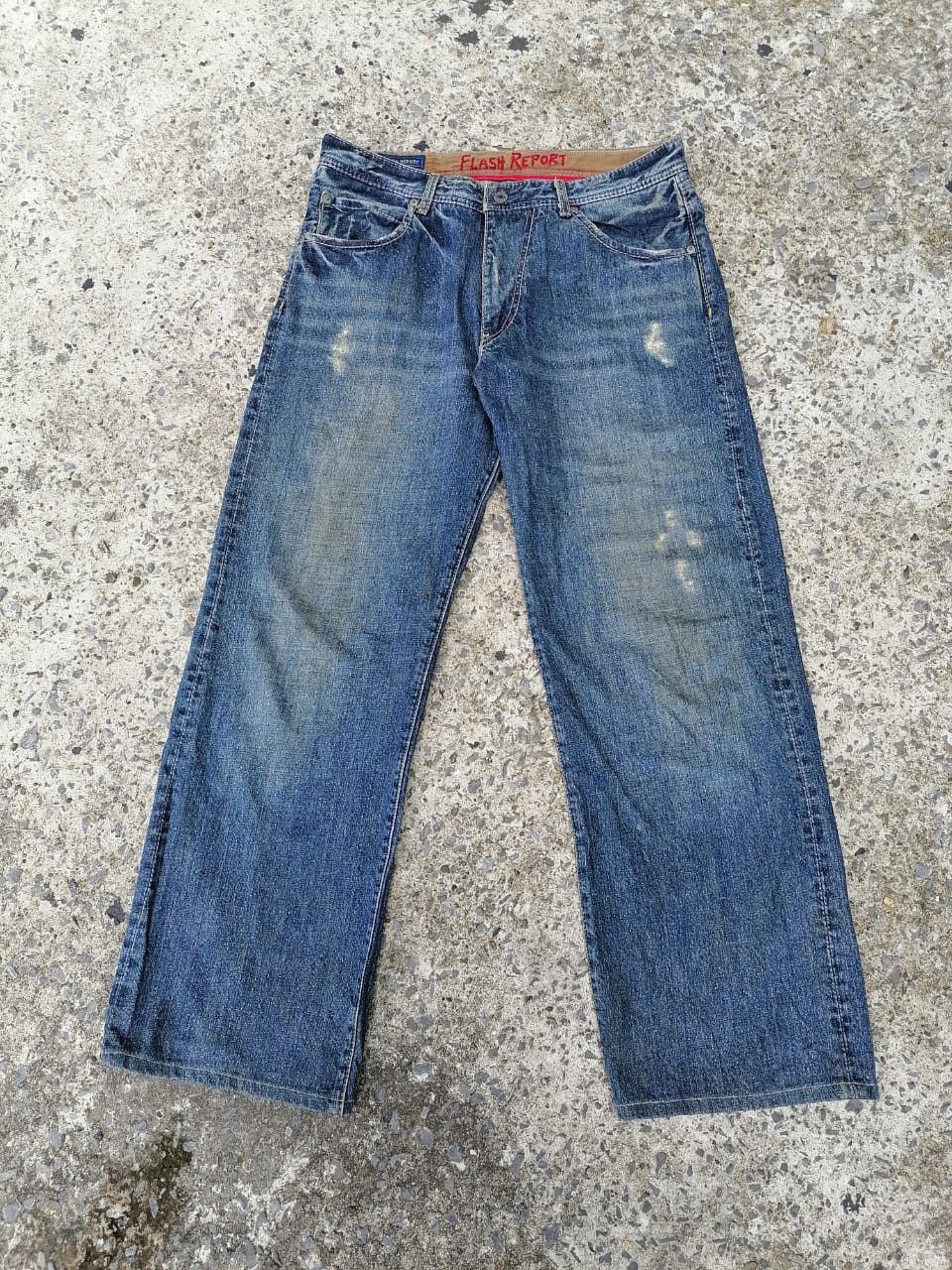 Other Flash Report Distressed Denim Jeans Size US 34 / EU 50 - 1 Thumbnail