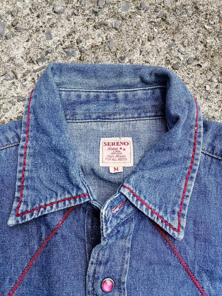 Designer Sereno Denim Buttons Shirt Size M / US 6-8 / IT 42-44 - 2 Thumbnail