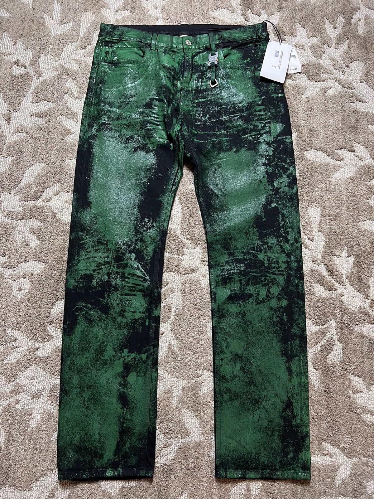 1017 ALYX 9SM Alyx Painted Denim Black Size 34 Size US 34 / EU 50 - 1 Thumbnail