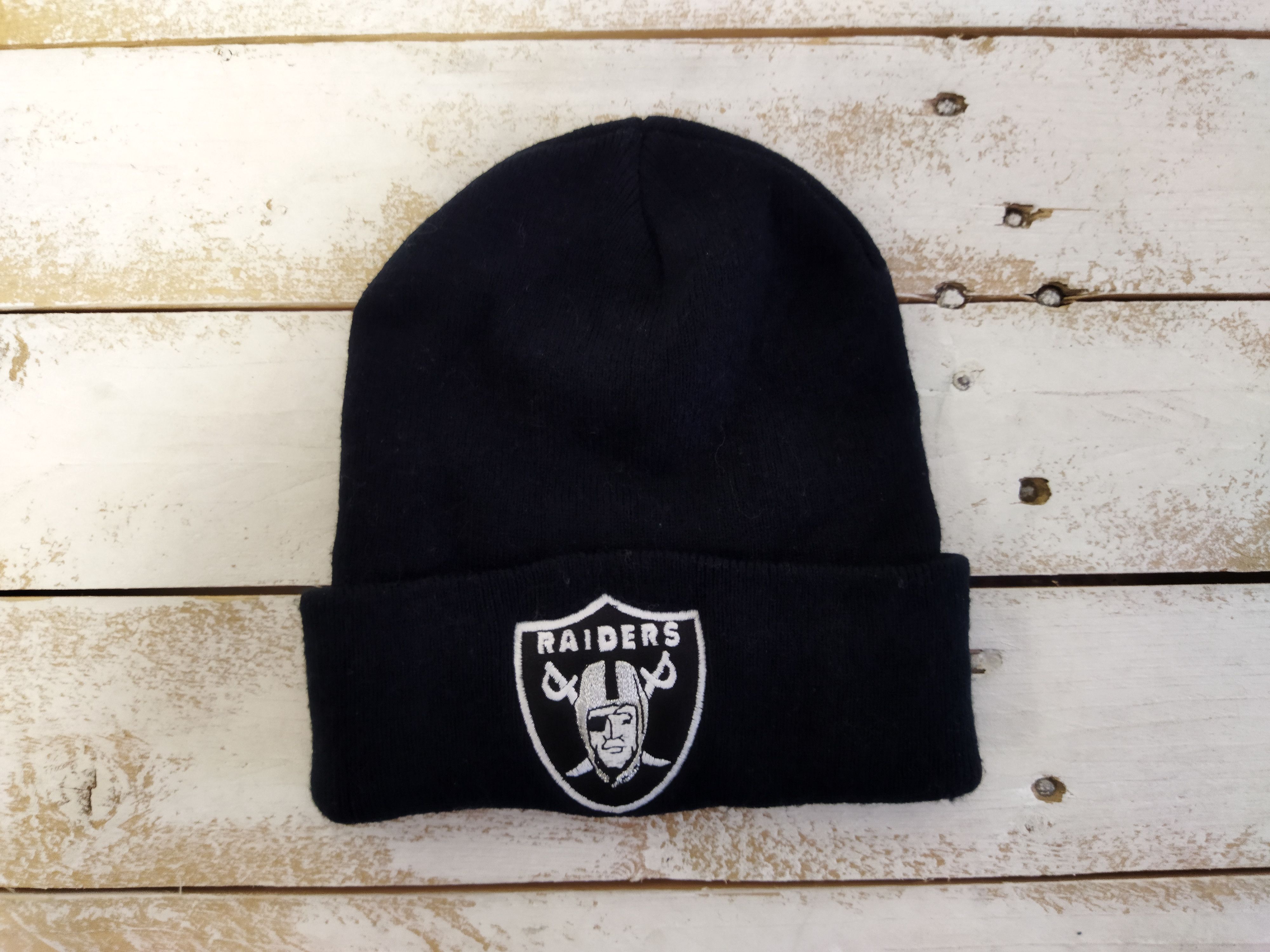 NFL × Reebok × Vintage Las Vegas Raiders Unisex Beanie Hat Cap Football Men Women Size ONE SIZE - 1 Thumbnail