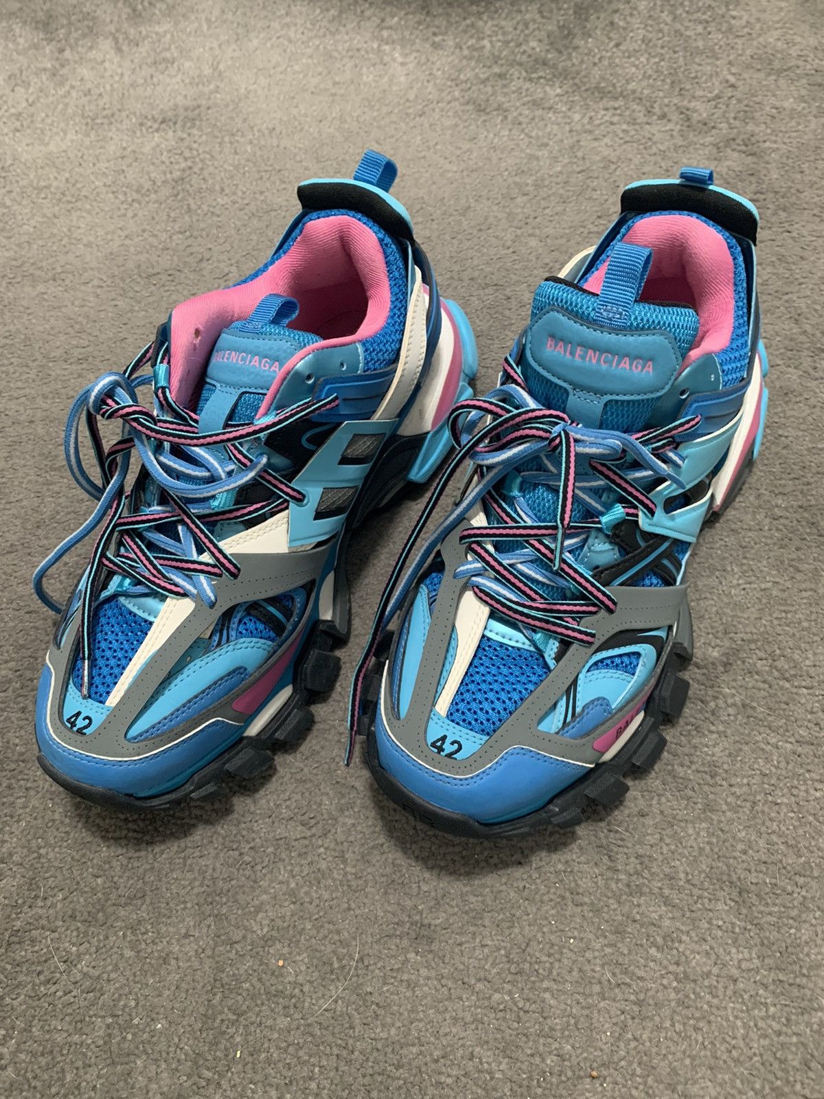 Balenciaga track blue pink sale