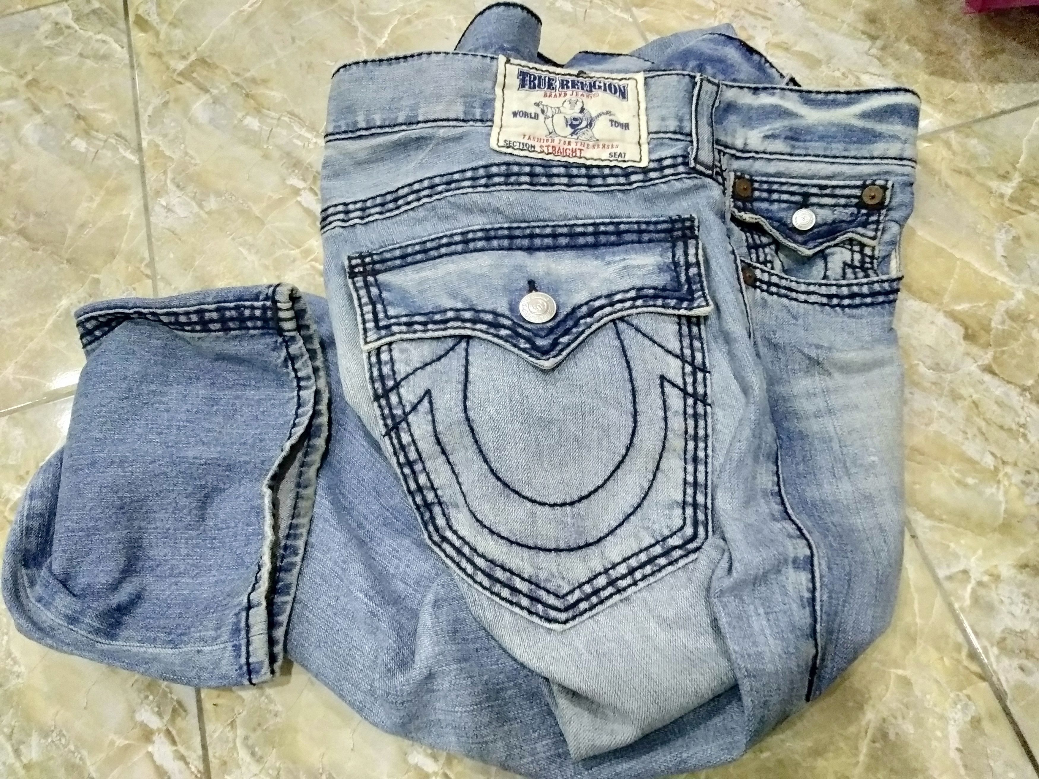 TR straight blue stitch