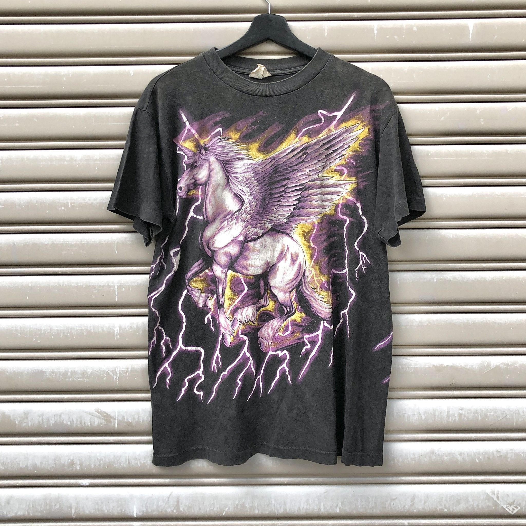 Vintage Travis Scott Vintage 90s American Thunder Unicorn T shirt 