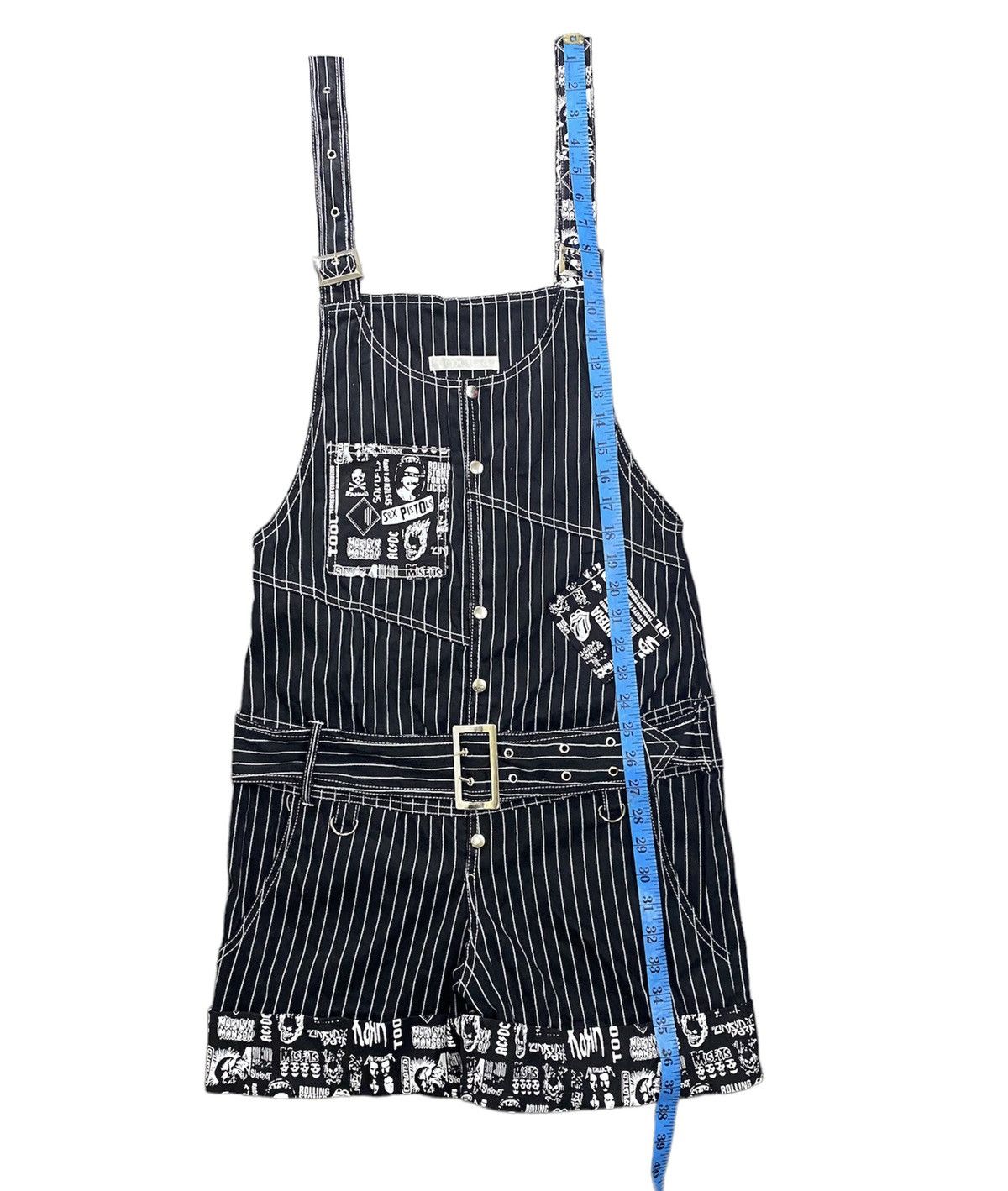 AC/DC × Seditionaries DOPE Ladies Jumpsuit ACDC RAG Printed Vintage Rock Band Size 22" - 6 Thumbnail