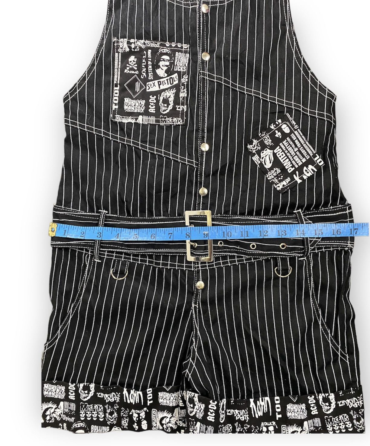 AC/DC × Seditionaries DOPE Ladies Jumpsuit ACDC RAG Printed Vintage Rock Band Size 22" - 7 Thumbnail