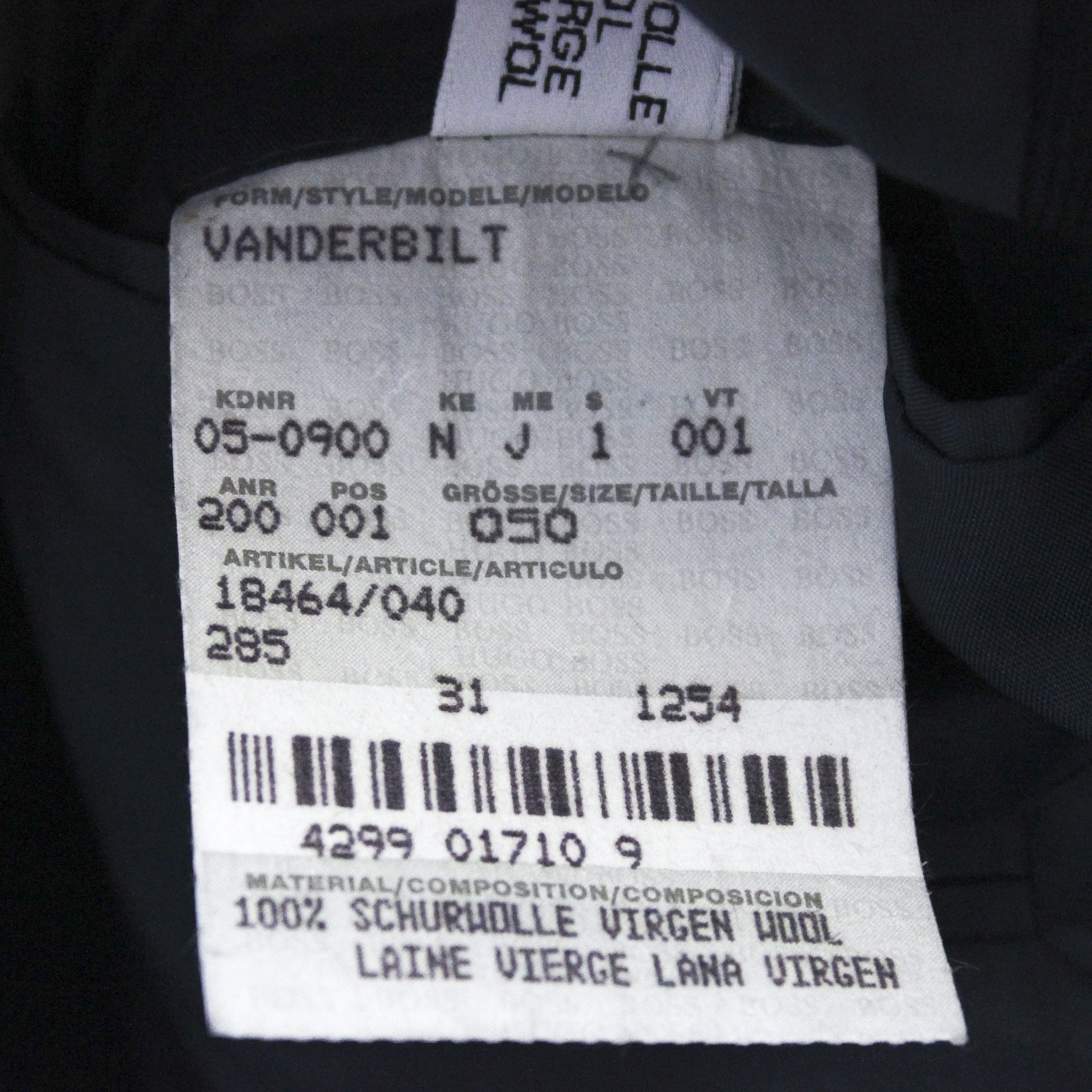 Hugo Boss Vanderbilt Super 100 Men BlazerSuit Jacket EU 50 Blue M Size 40R - 6 Thumbnail
