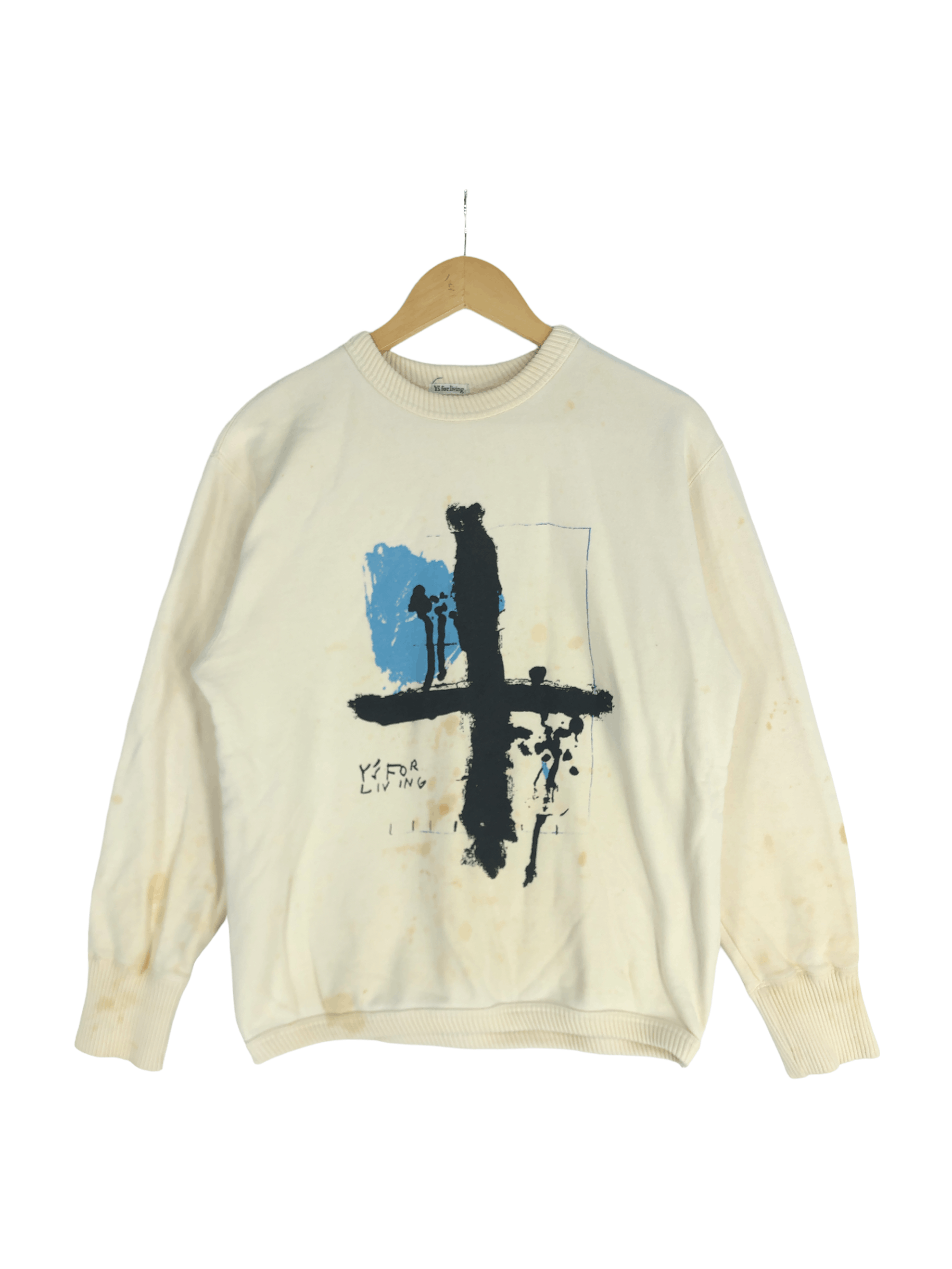 Distressed Y's for Living Yohji Yamamoto Sweatshirt Crewneck