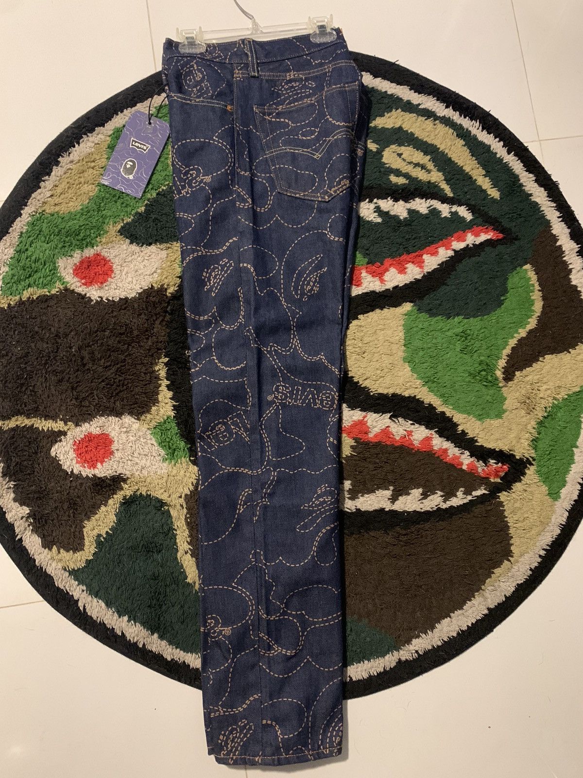 Bape × Levi's Bathing Ape Levi’s 501 ‘93 straight fit denim jeans Size US 31 - 2 Thumbnail