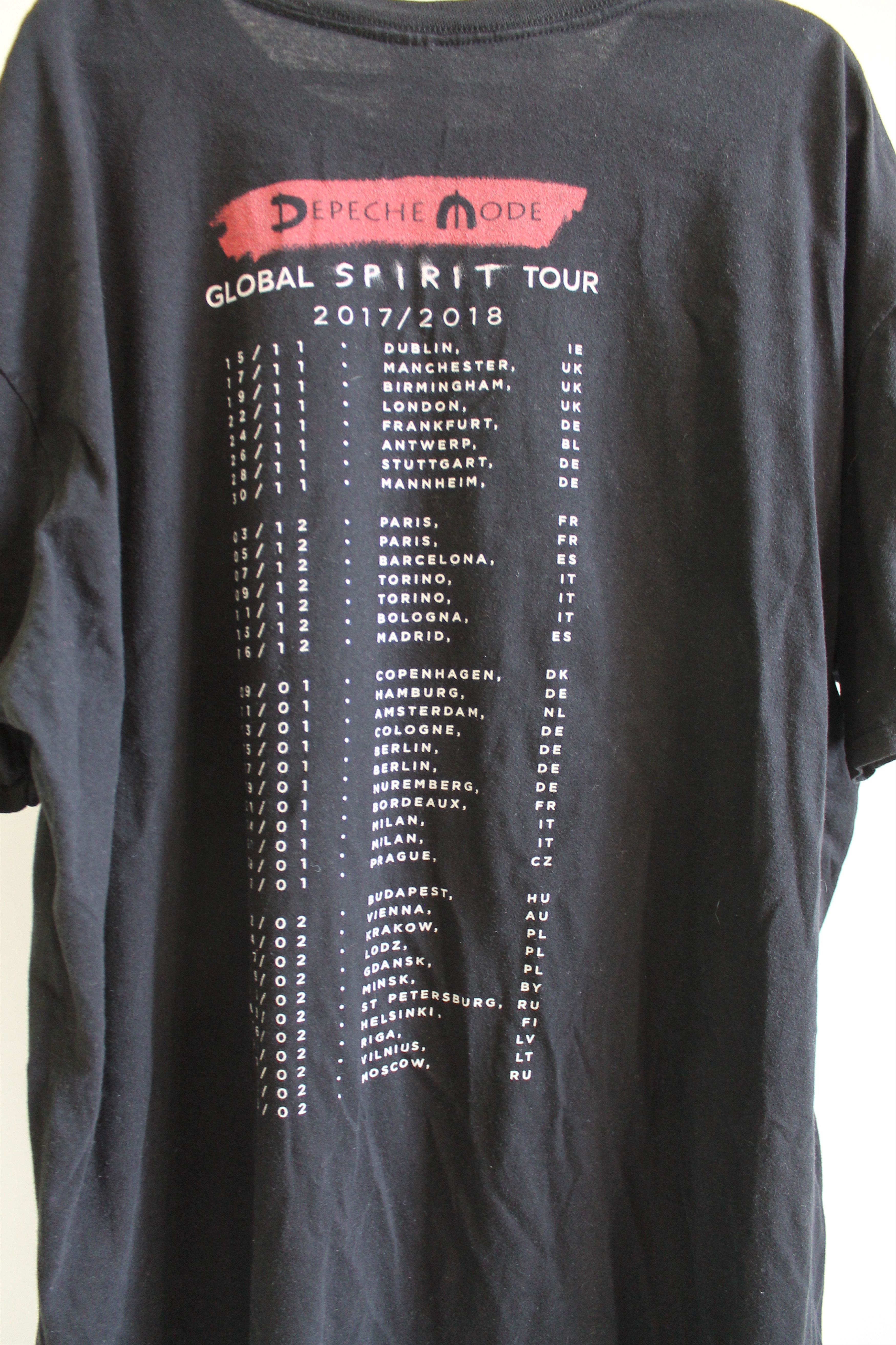 Band Tees 2017 / 2018 Depeche Mode Spirit Tour t shirt tee Size US XXL / EU 58 / 5 - 9 Thumbnail