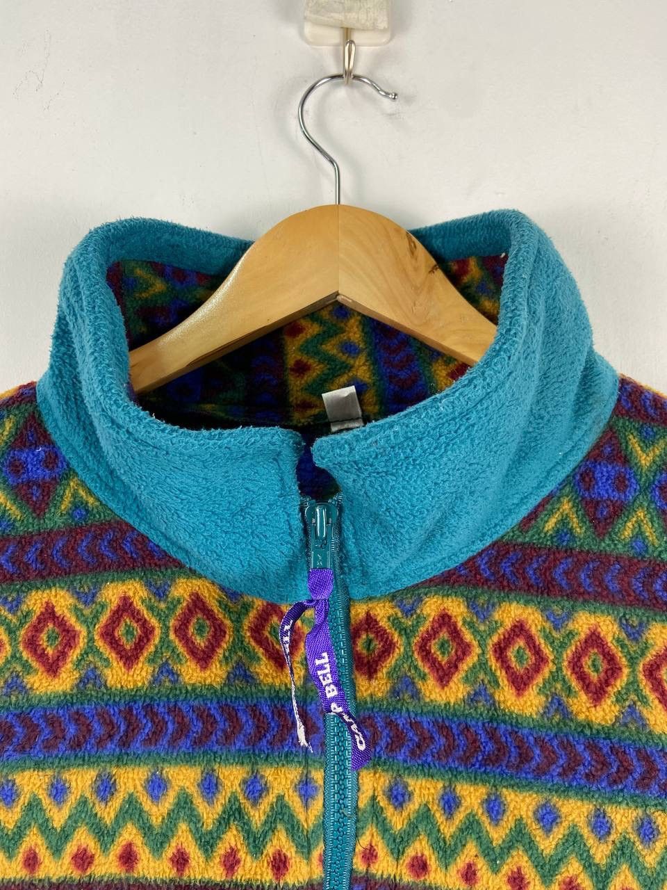 Aztech Mountain × Vintage Vintage Team Camp Bell Fleece Sweater Jacket Aztec Navajo Size US XL / EU 56 / 4 - 2 Thumbnail