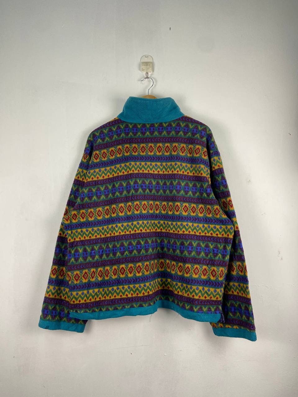 Aztech Mountain × Vintage Vintage Team Camp Bell Fleece Sweater Jacket Aztec Navajo Size US XL / EU 56 / 4 - 4 Thumbnail