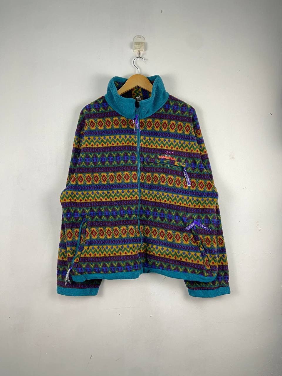 Aztech Mountain × Vintage Vintage Team Camp Bell Fleece Sweater Jacket Aztec Navajo Size US XL / EU 56 / 4 - 1 Thumbnail