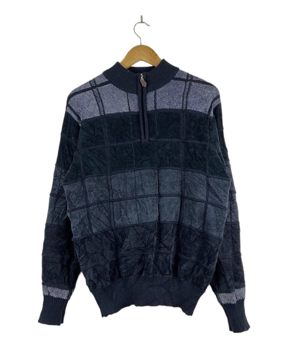 Aran Isles Knitwear × Vintage Vintage Pullover Half Zip Patchwork Knitwear Sweater Wool Size US M / EU 48-50 / 2 - 1 Thumbnail
