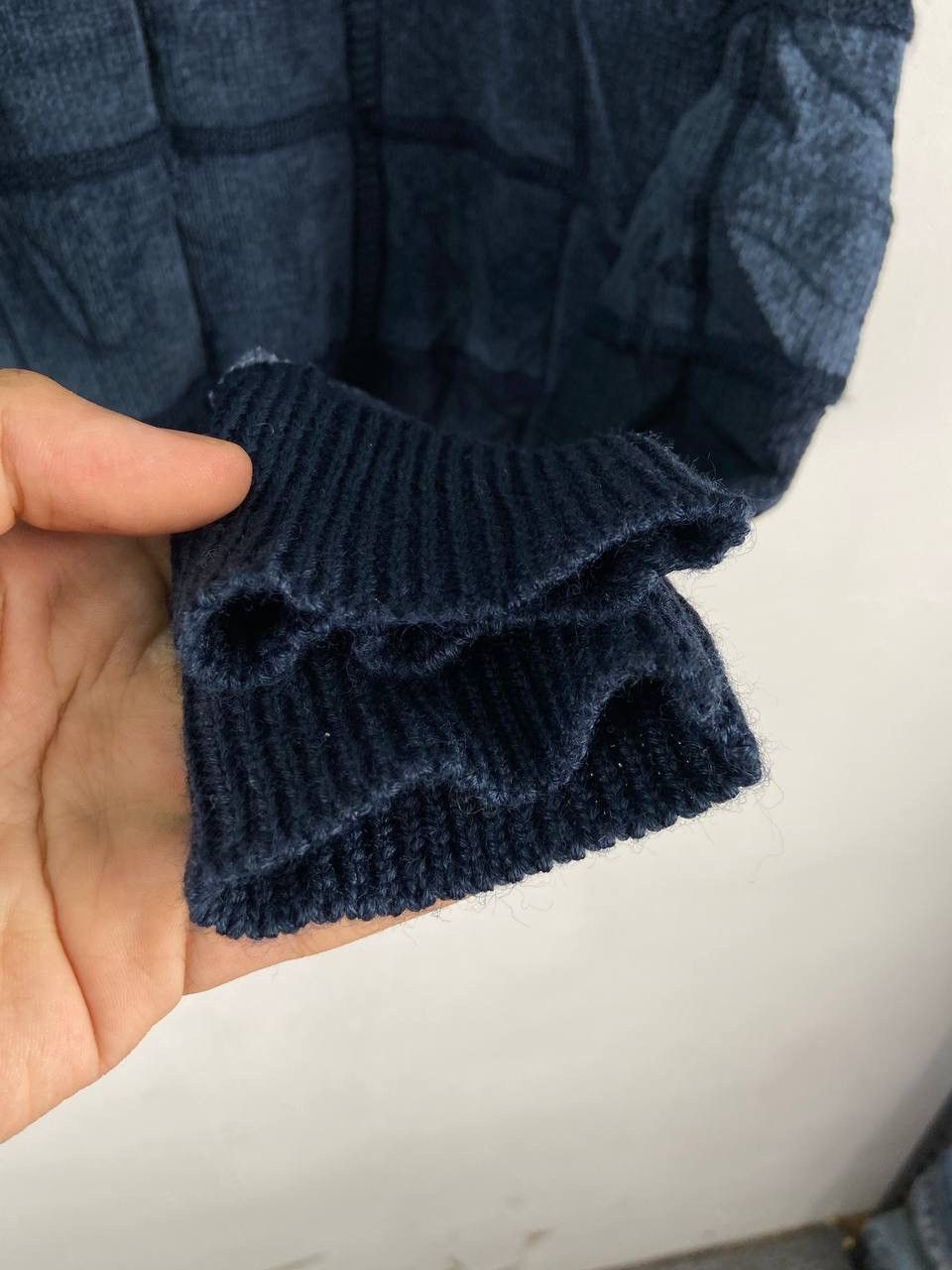 Aran Isles Knitwear × Vintage Vintage Pullover Half Zip Patchwork Knitwear Sweater Wool Size US M / EU 48-50 / 2 - 10 Thumbnail