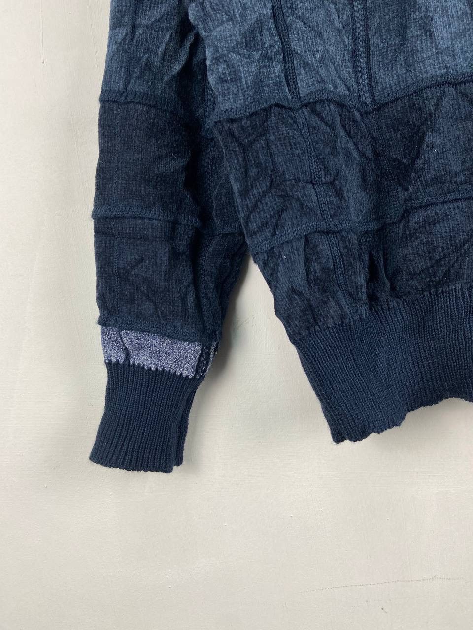 Aran Isles Knitwear × Vintage Vintage Pullover Half Zip Patchwork Knitwear Sweater Wool Size US M / EU 48-50 / 2 - 8 Thumbnail