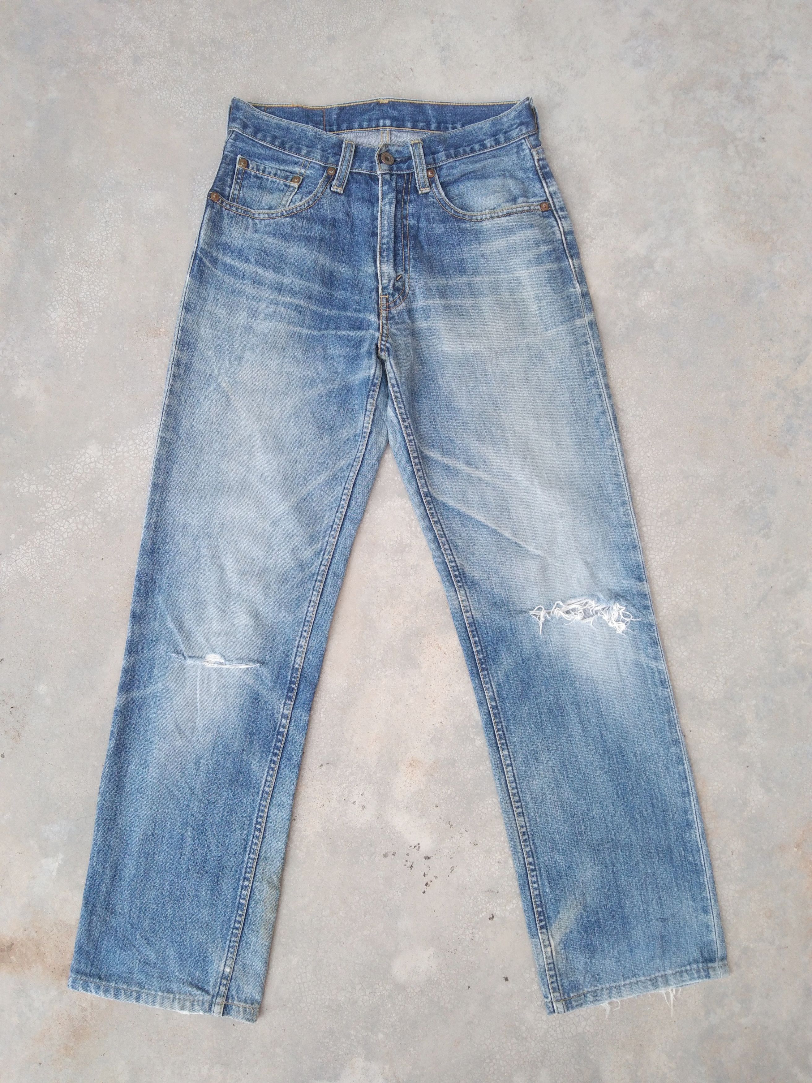 Vintage Vintage Levi's Jeans 502 Faded Blue Distressed Denim 28x30 ...