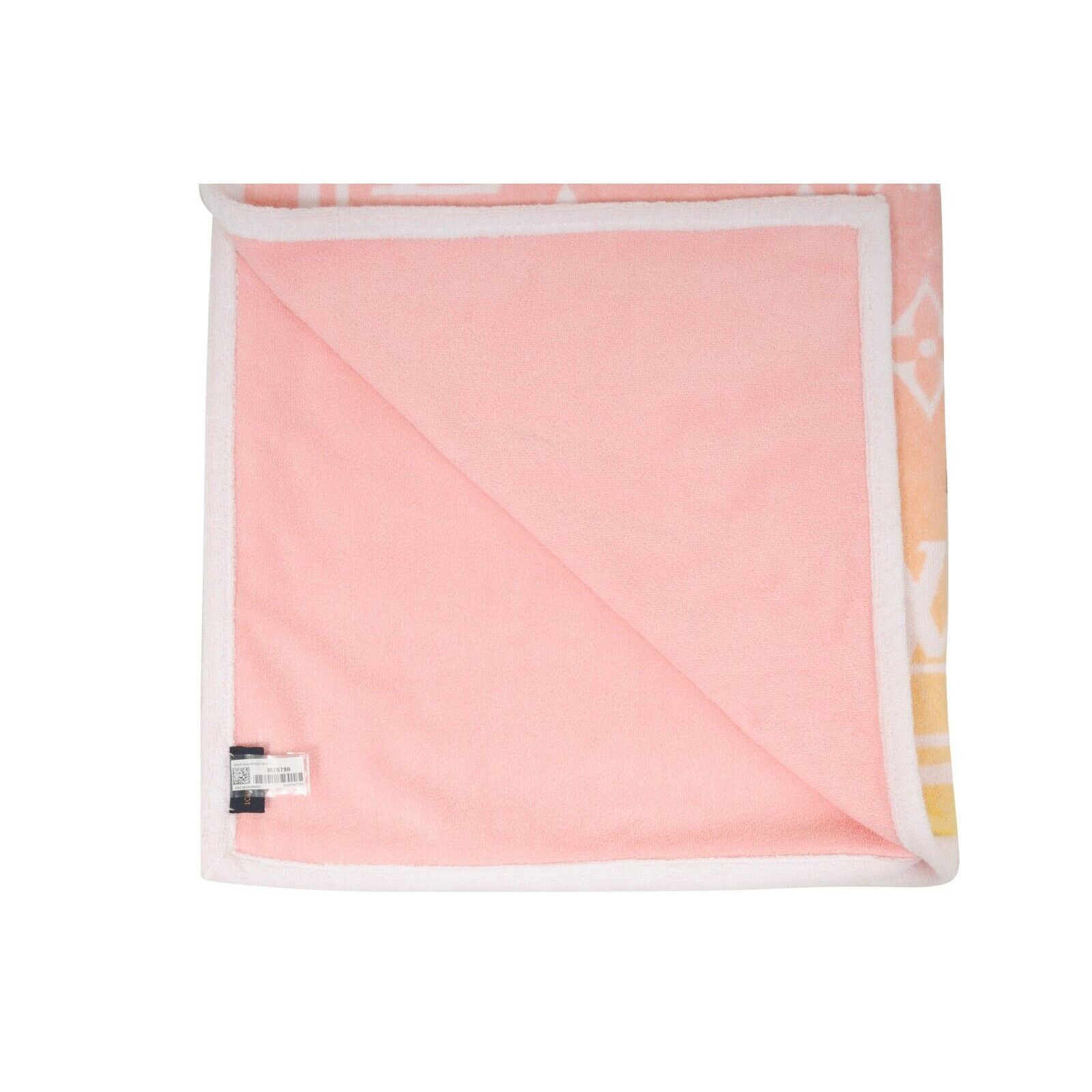 Louis Vuitton Beach Bath Towel Pink Yellow Drap De Bain Monogram Size ONE SIZE - 9 Thumbnail