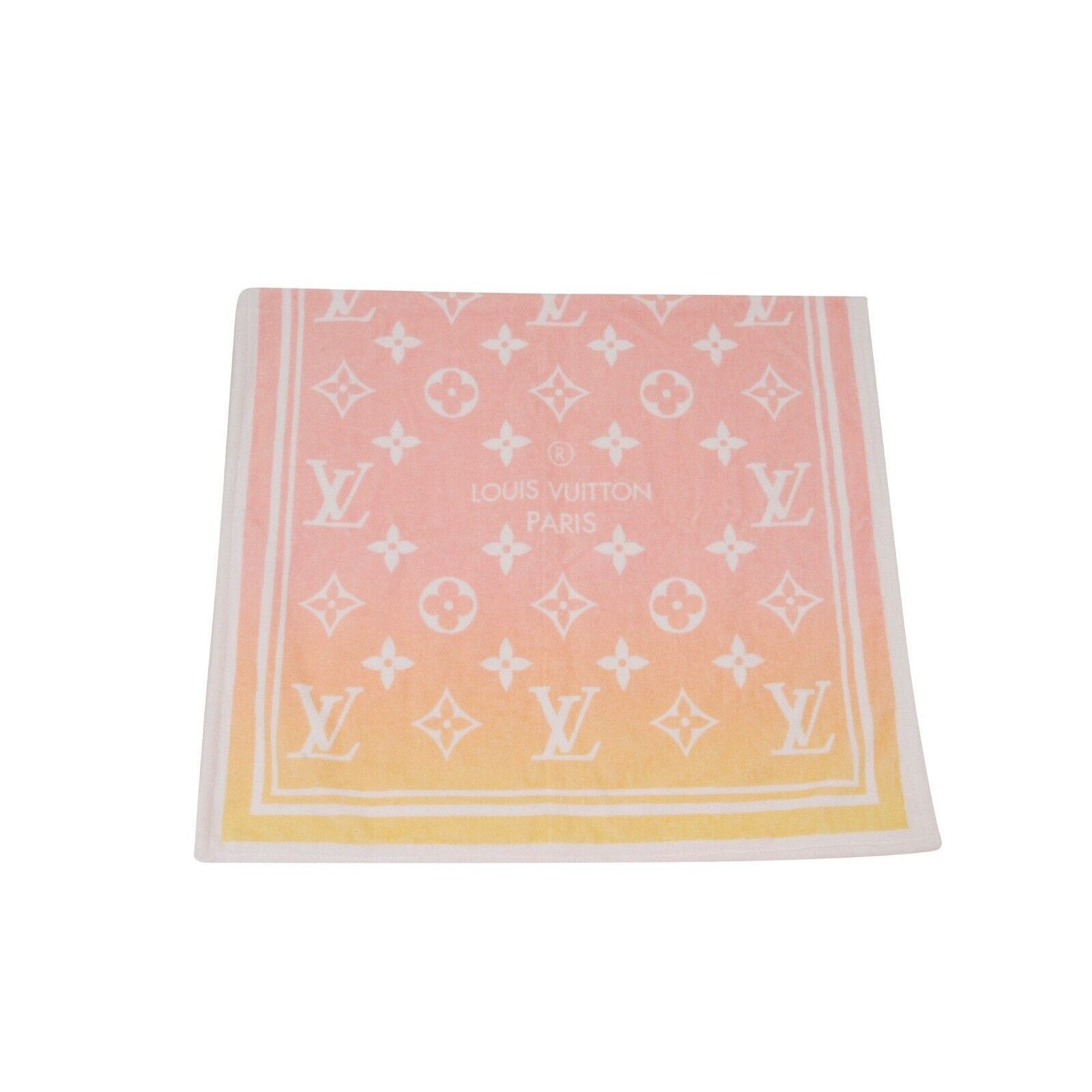 Louis Vuitton Beach Bath Towel Pink Yellow Drap De Bain Monogram Size ONE SIZE - 1 Thumbnail